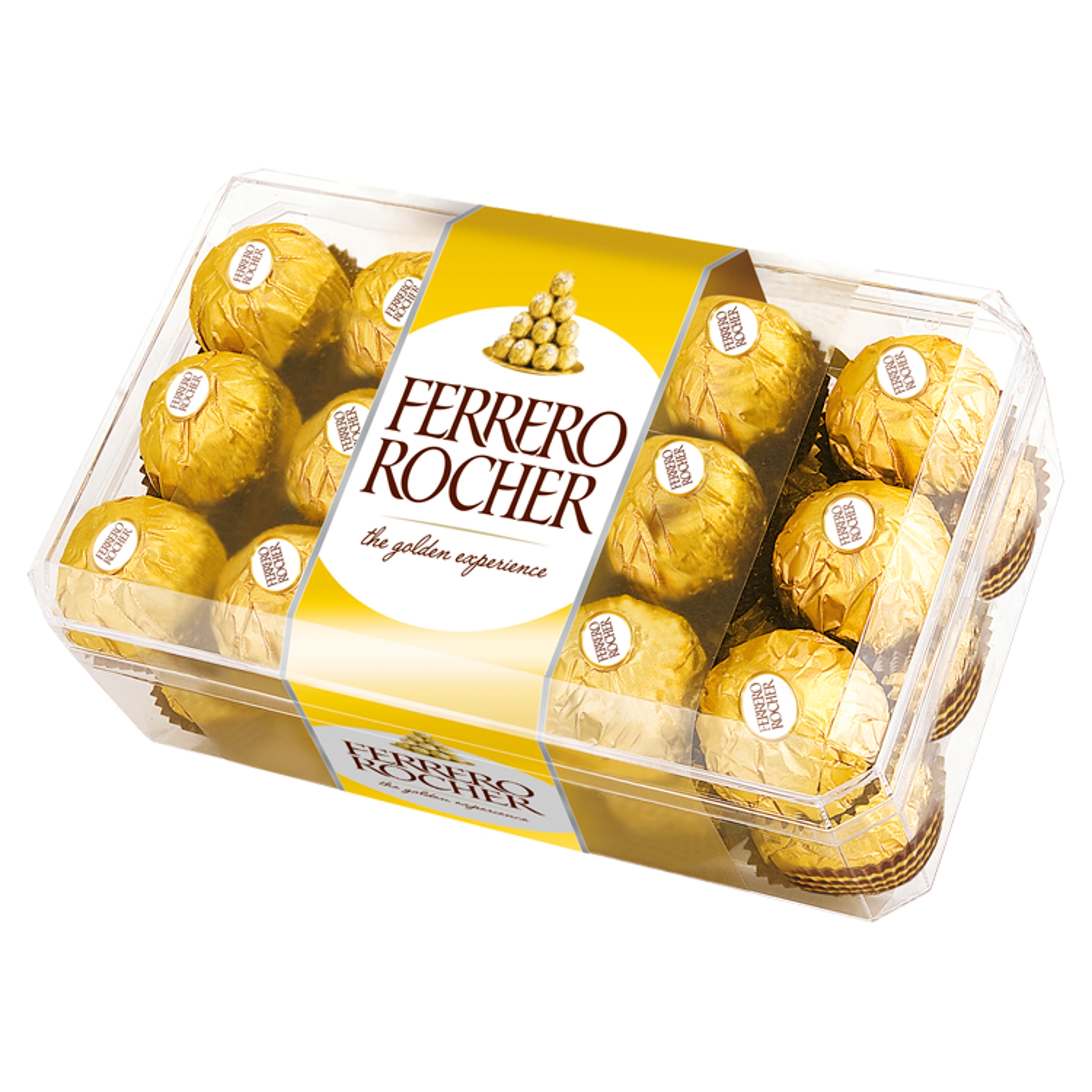 Levně Čokoládové pralinky Ferrero Rocher z mléčné čokolády s lískovým oříškem 375