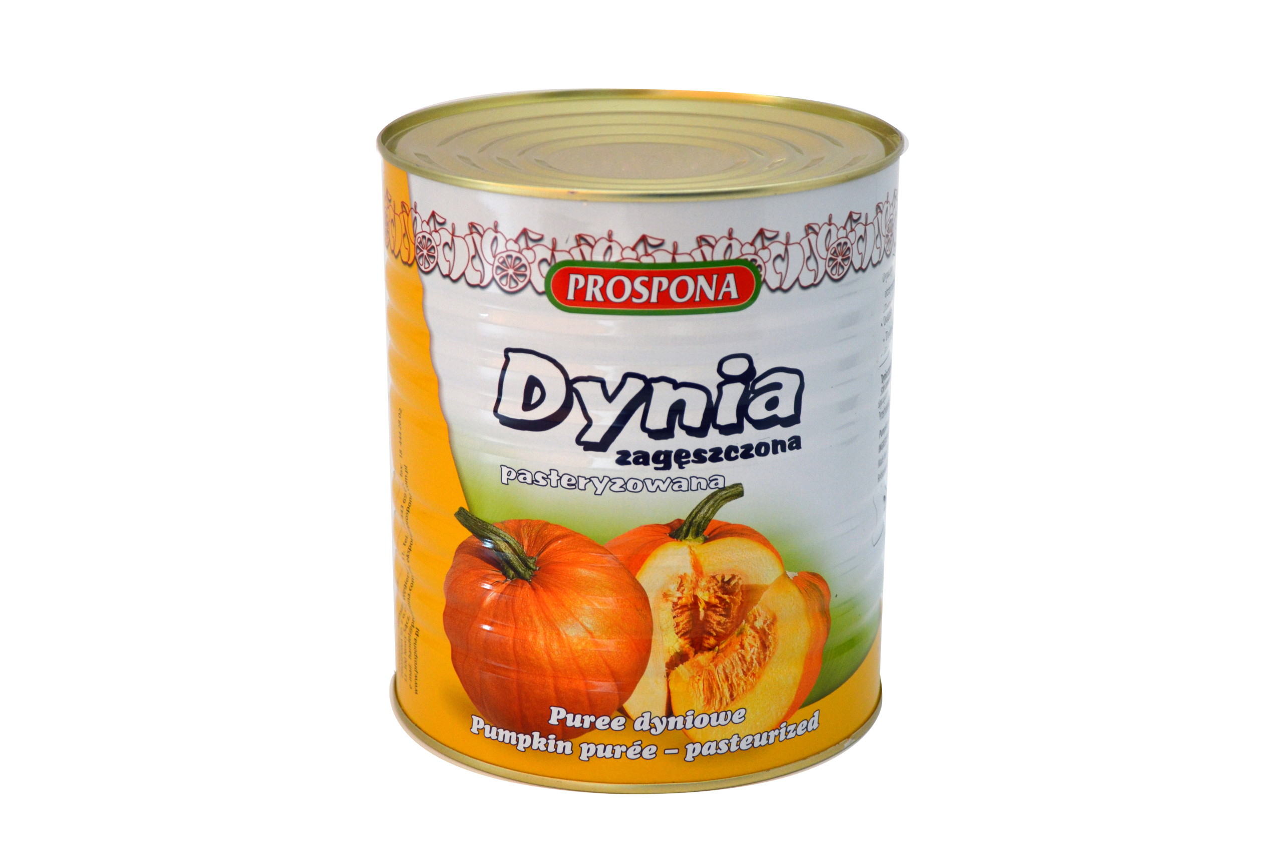Prospona Pyré dýňová pasterizovaná 3 kg, 63 kcal na 100 g, 200 % dýně