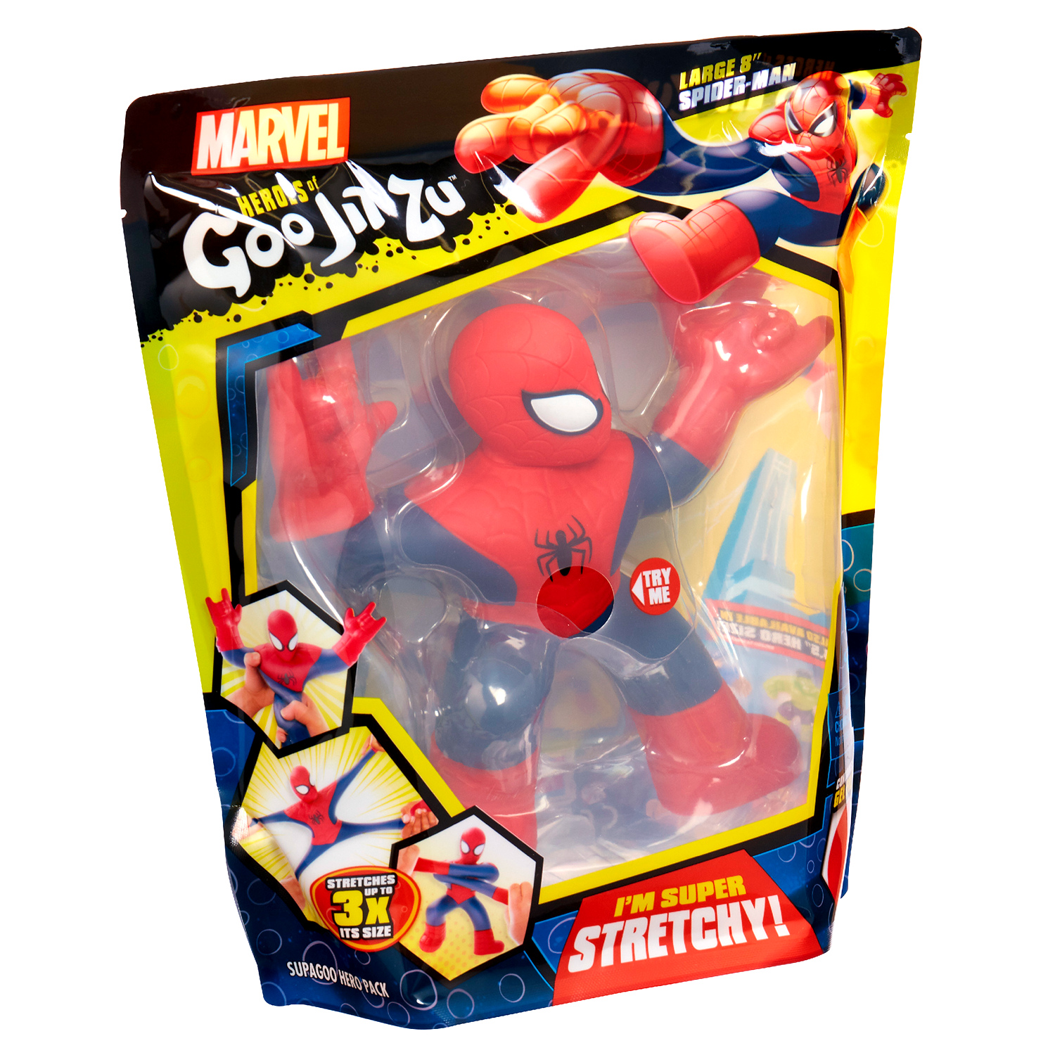 Figurka Spiderman Goo Jit Zu GOJ41081 Gumowa Figurka XXL Rozciągająca