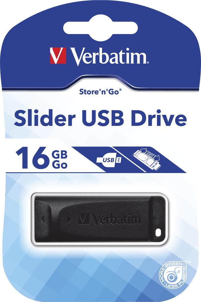

Pendrive Verbatim 16GB Slider Usb 2.0
