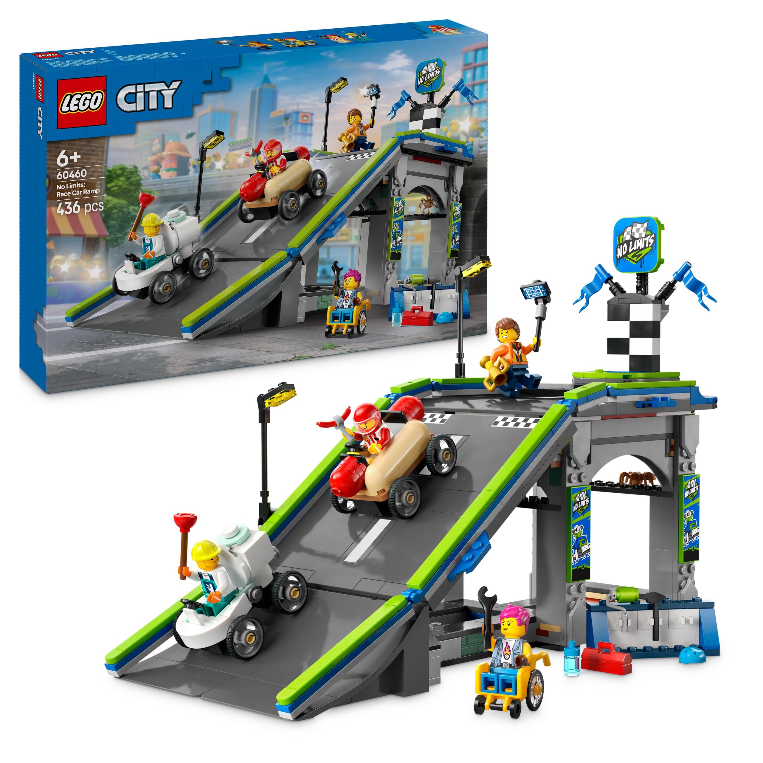 Lego City 60460 Závodní auta Trať Rampy Akrobacie 588 dílků 6 let