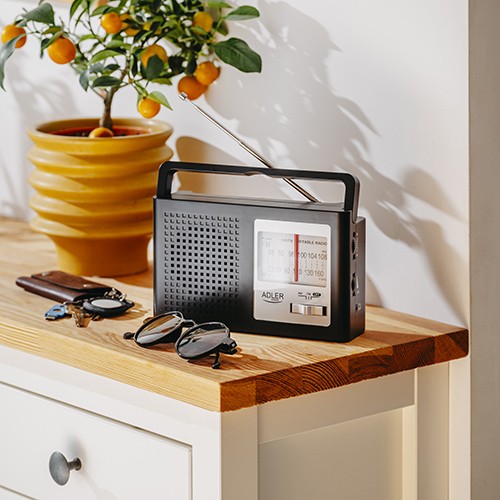 Radio AM/FM Adler AD 1909 z Anteną Teleskopową - Duża Skala