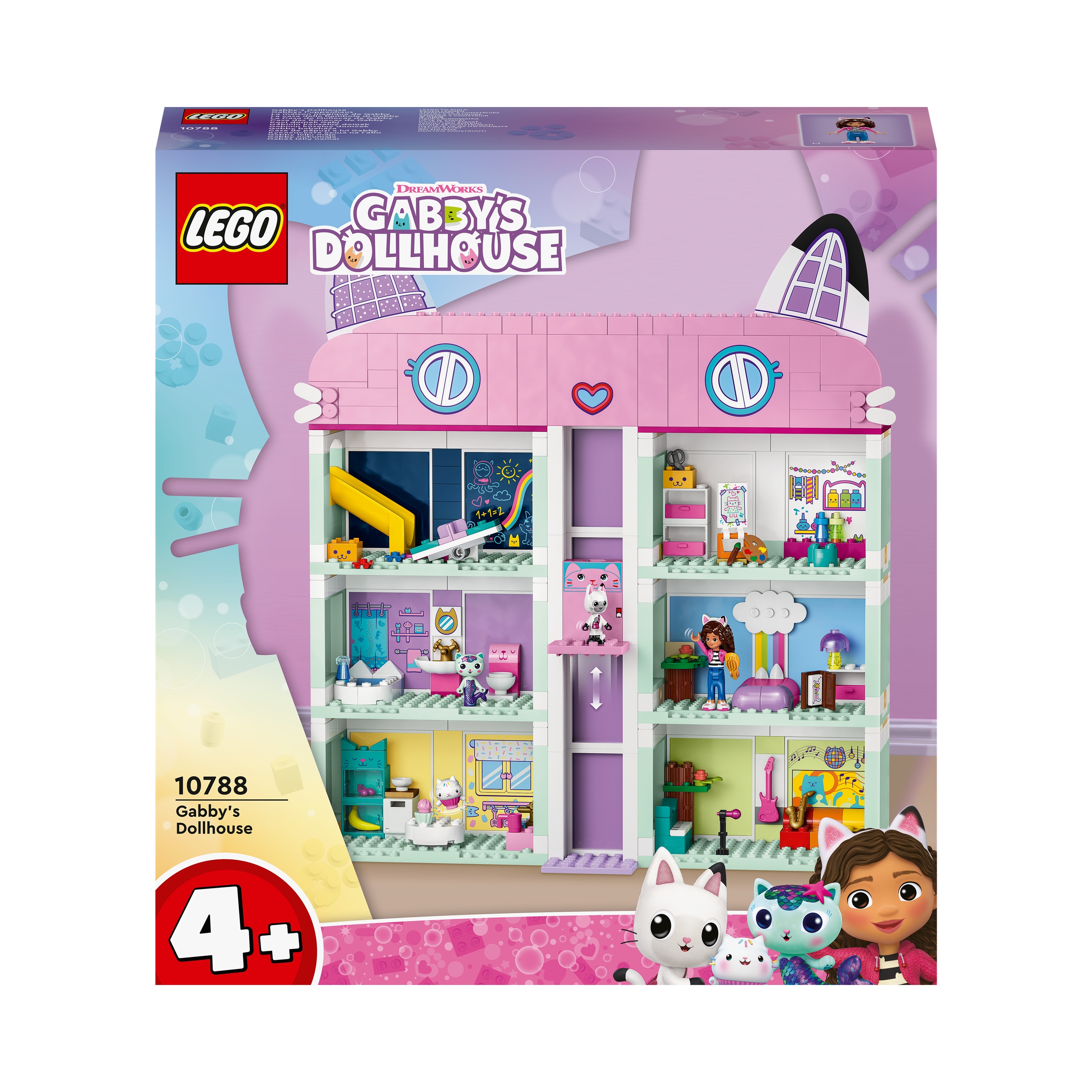 Lego Gabby's Dollhouse 10788 Gábinin kočičí domeček, kostky