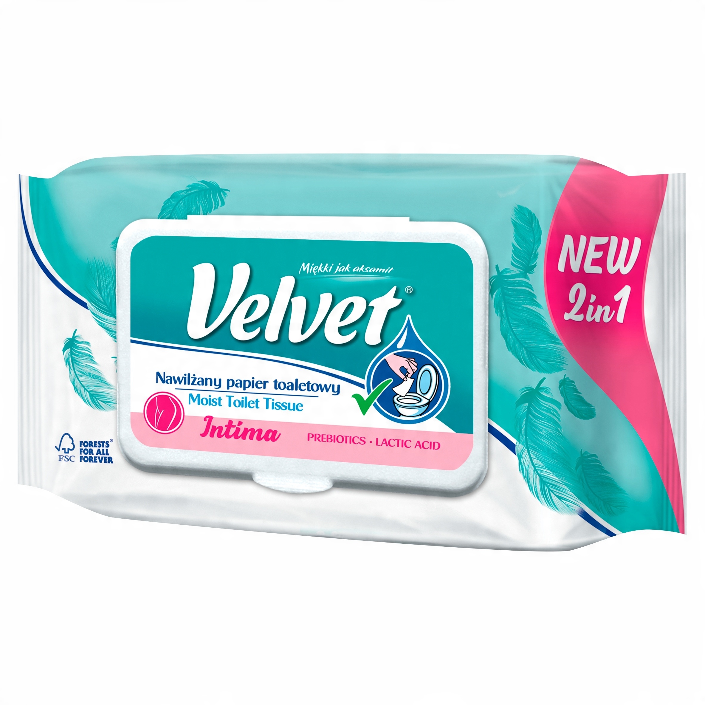 

Velvet Intima papier toaletowy nawilżany 42szt