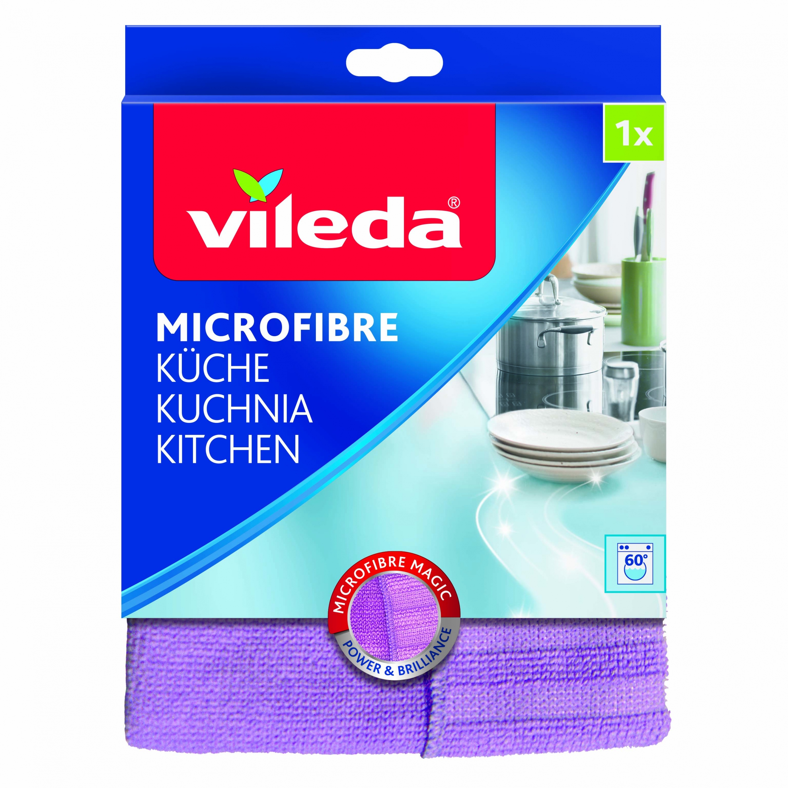 Levně 6 x Vileda Mikrovláknová utěrka na tuk do kuchyně