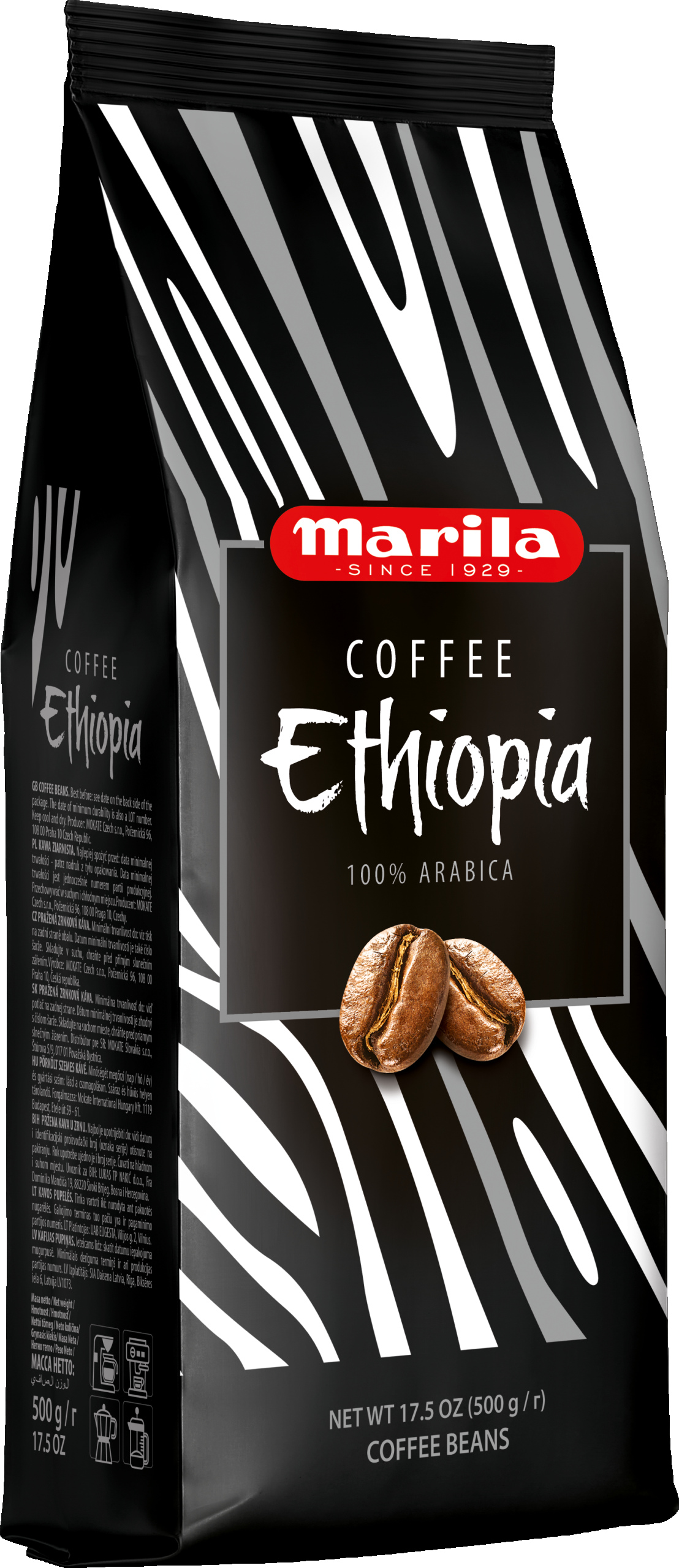 Levně Káva zrnková Marila Ethiopia 0,5 kg Arabica