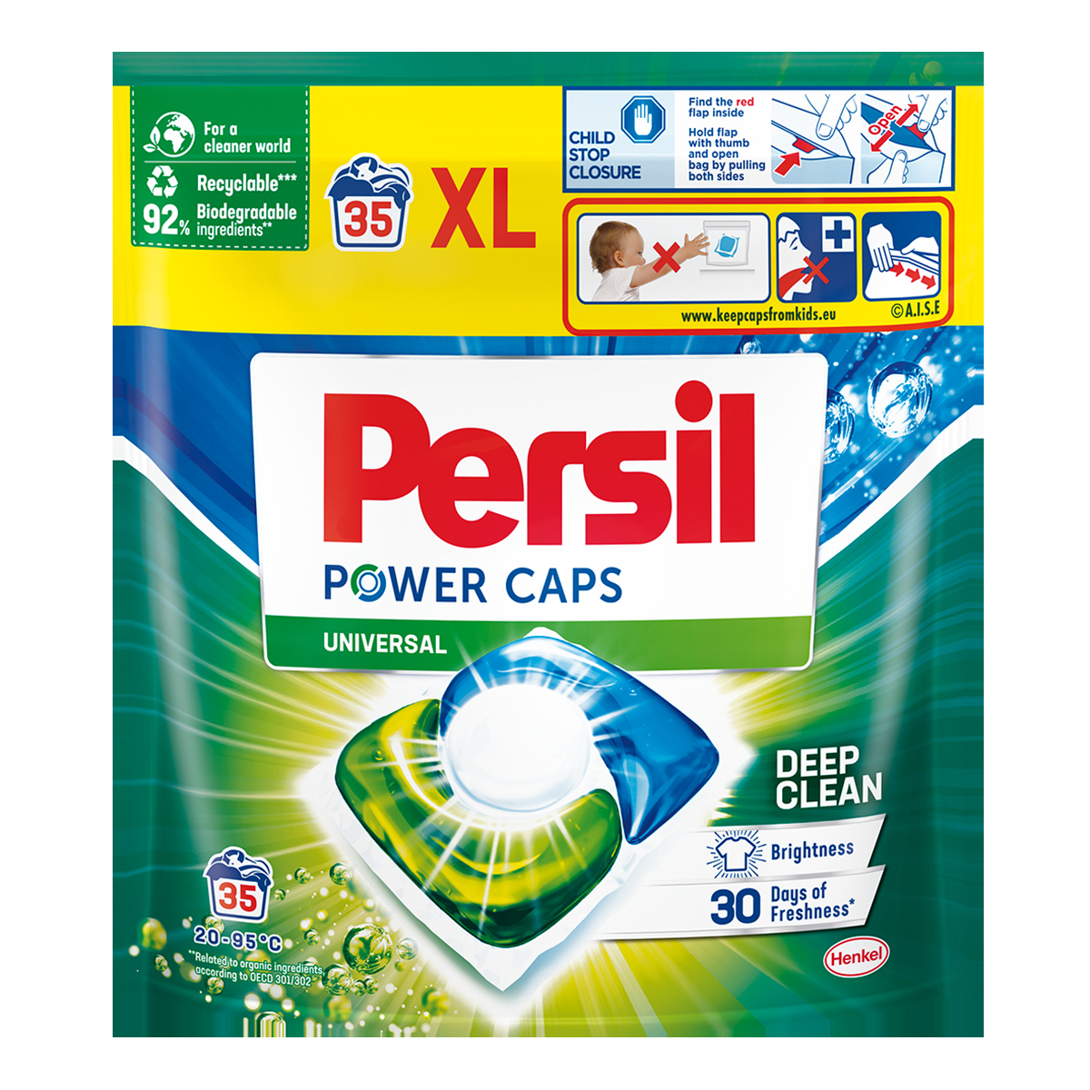 Levně Persil Power Caps Universal Deep Clean prací kapsle 35 ks