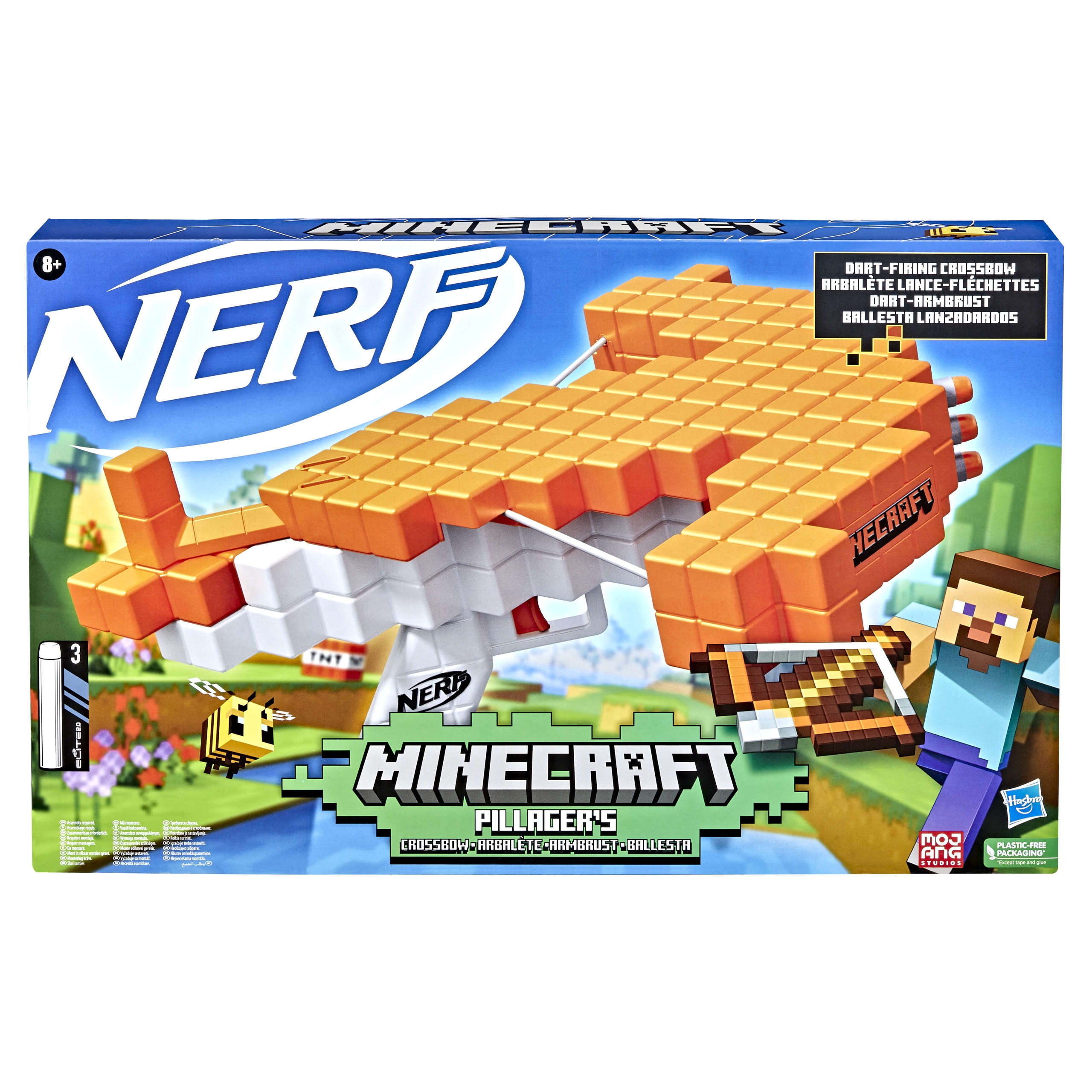 NERF MINECRAFT WYRZUTNIA KUSZA PILLAGER'S CROSSBOW +3 STRZAŁKI HASBRO Marka Hasbro