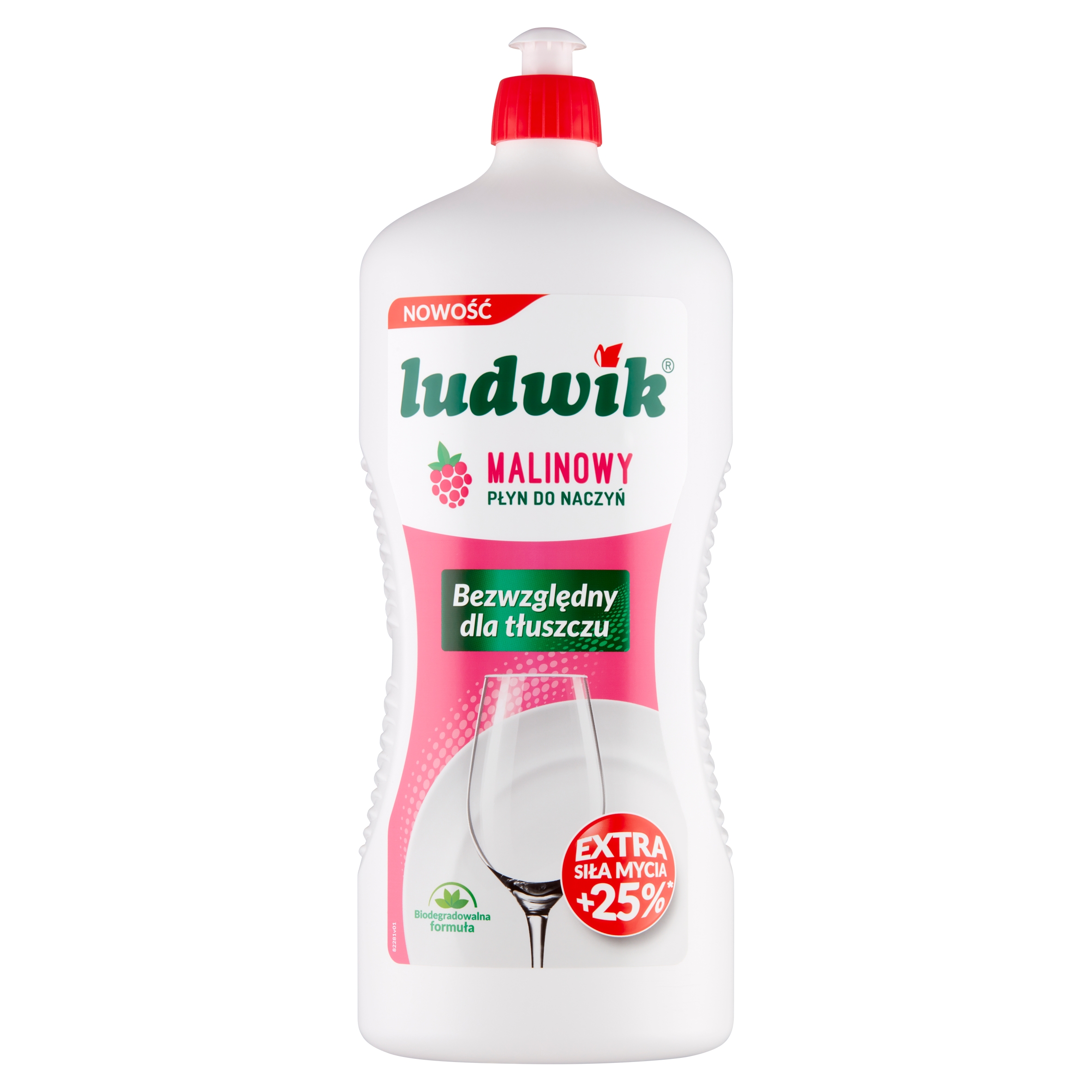 Levně 3X Ludwik, Tekutý přípravek na nádobí, malinový, 1350 ml
