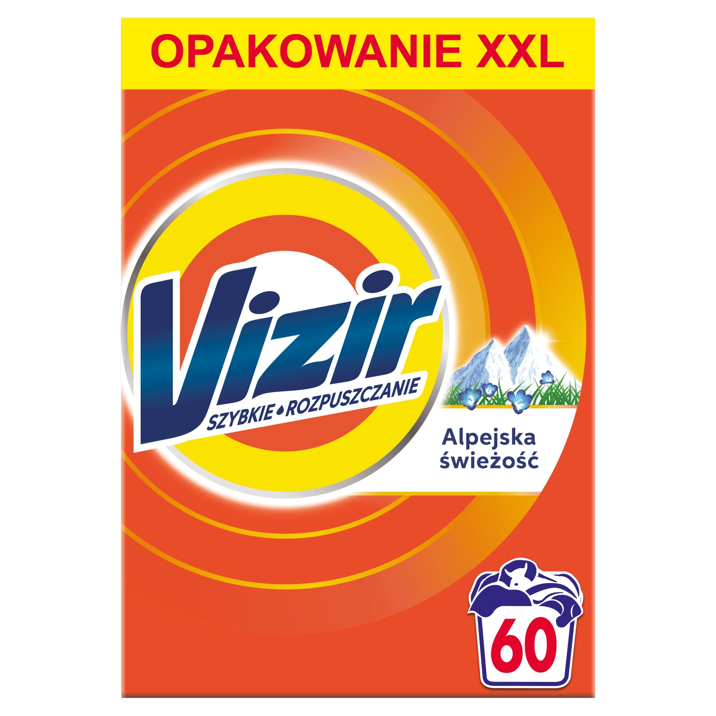 Levně Bílý prášek Vizir alpská svěžest 3,3 kg