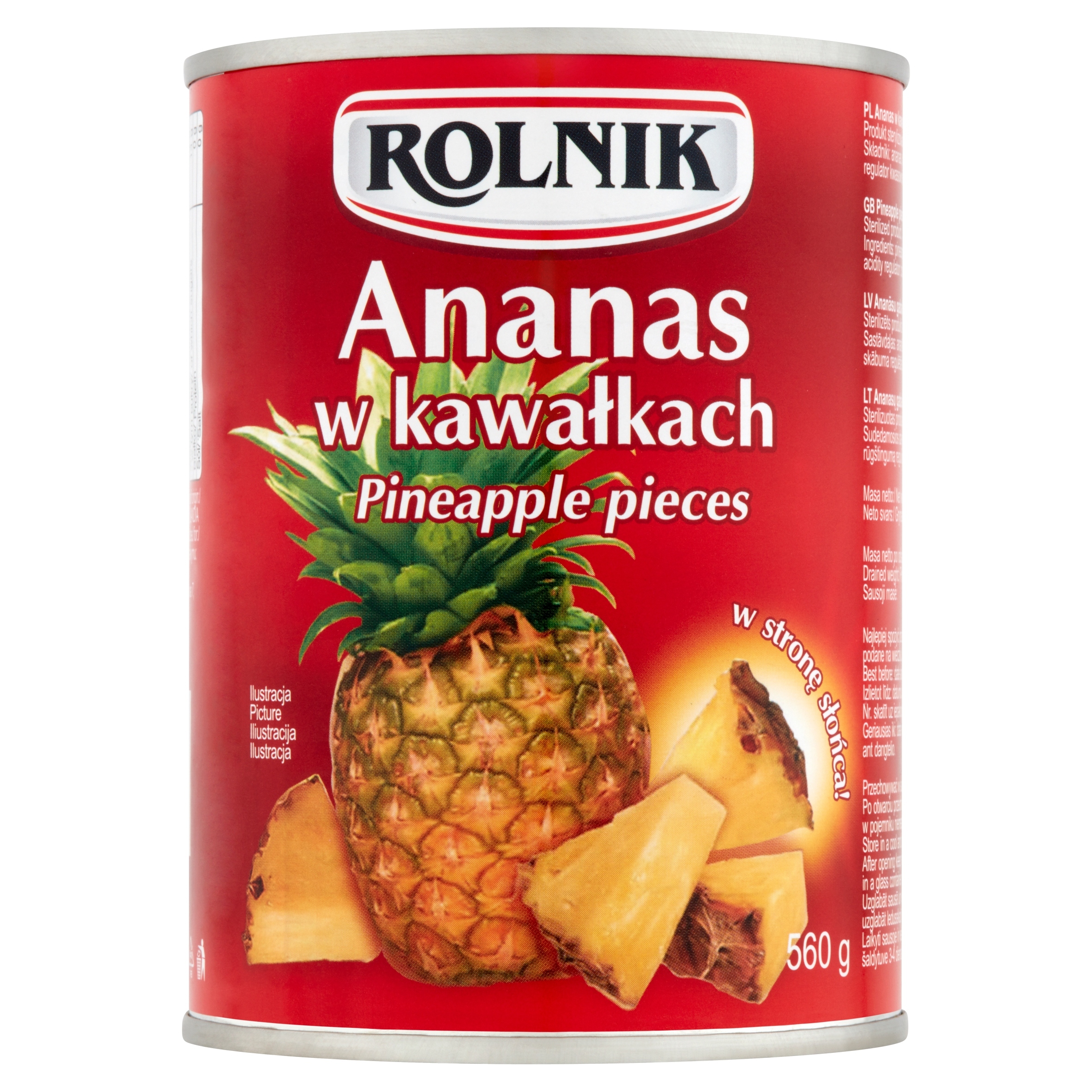Levně Rolnik Ananasové kousky 3 x 560 g