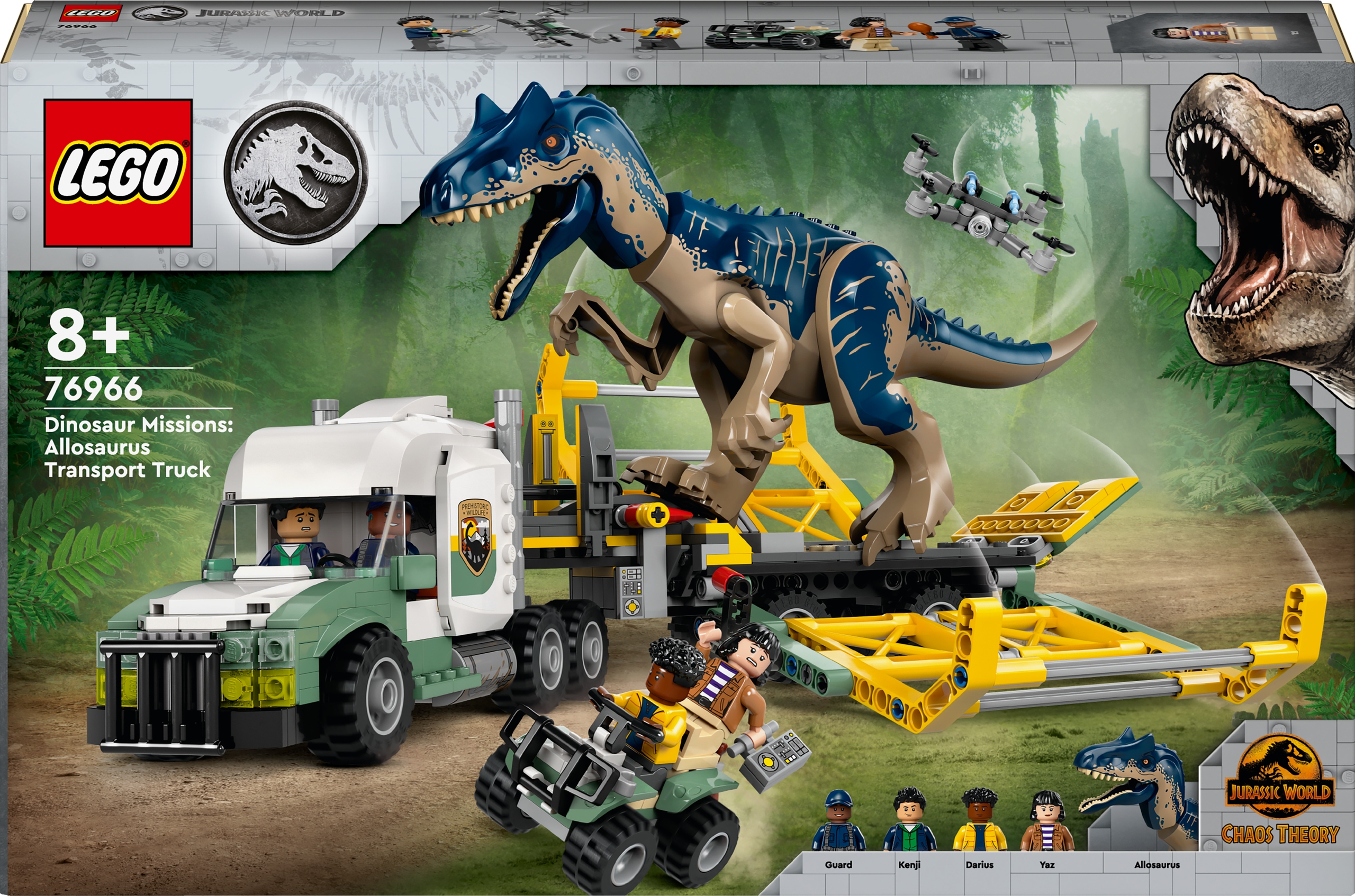 Lego Jurský svět 76966 Dinomise: nákladní automobil pro přepravu allosaura