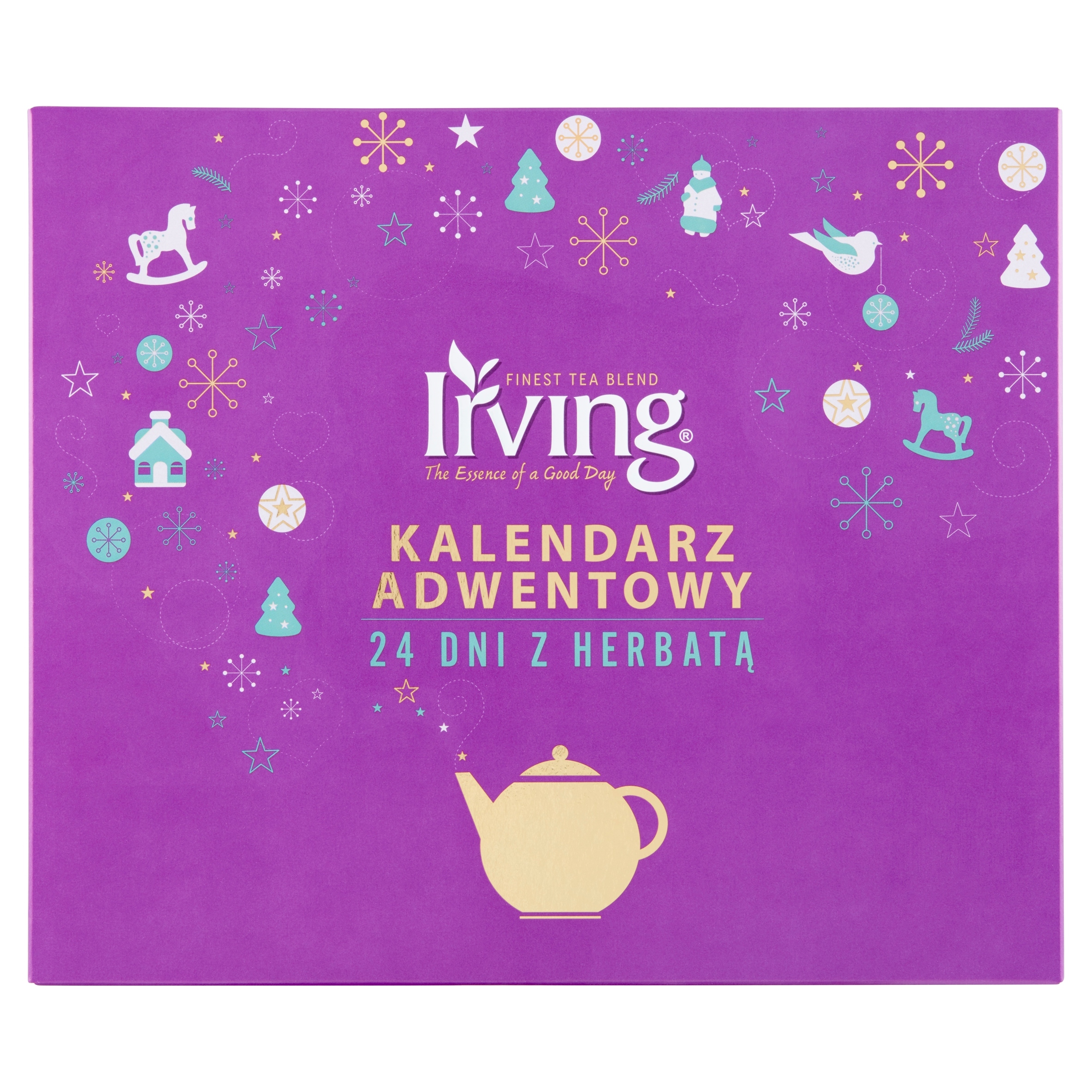 Адвент-календарь Irving, 24 вида чая в конвертиках, подвесной домик