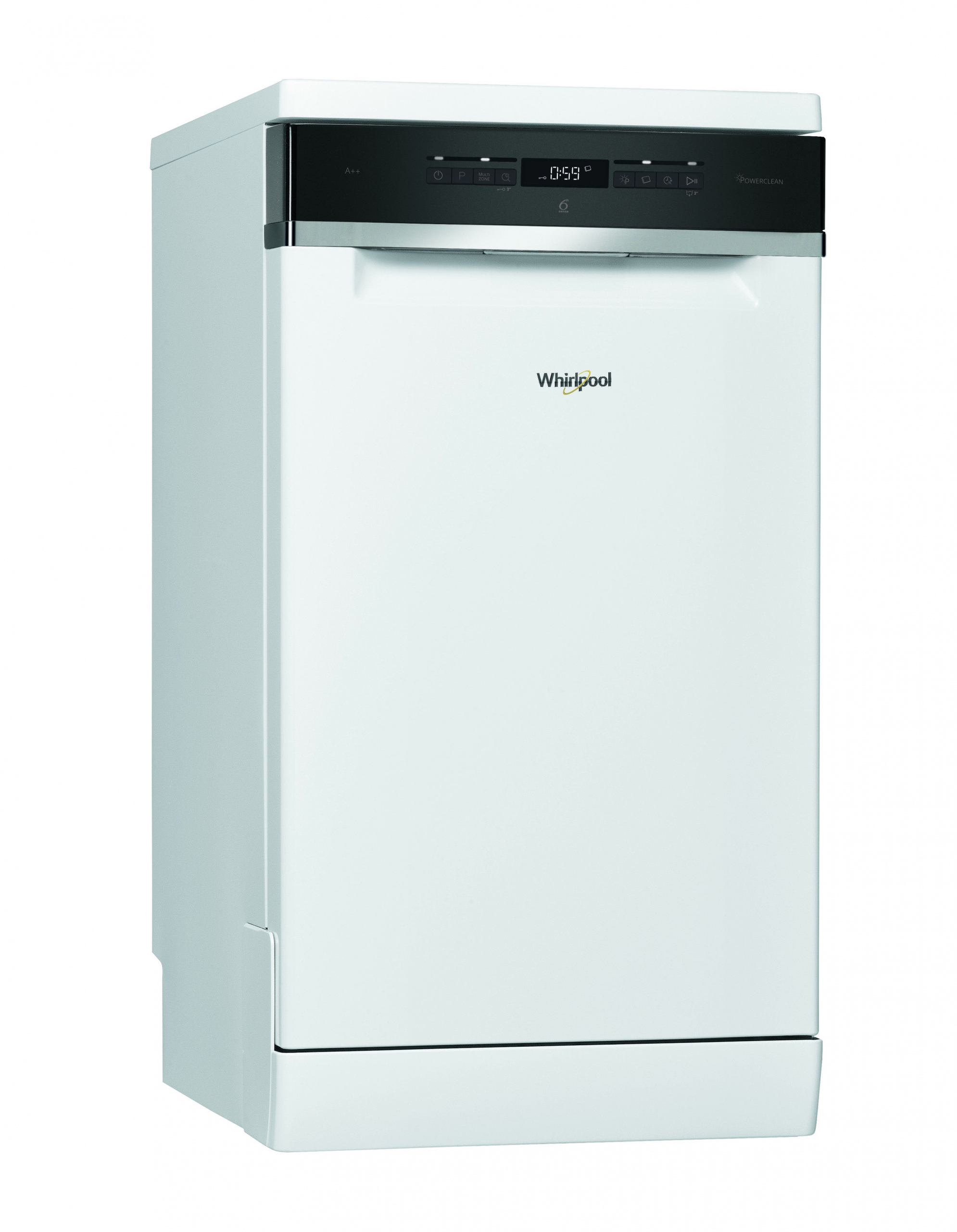 2X Zmywarka Whirlpool WSFO3O23PF 10 kpl 7 programów 3 kosz 45cm
