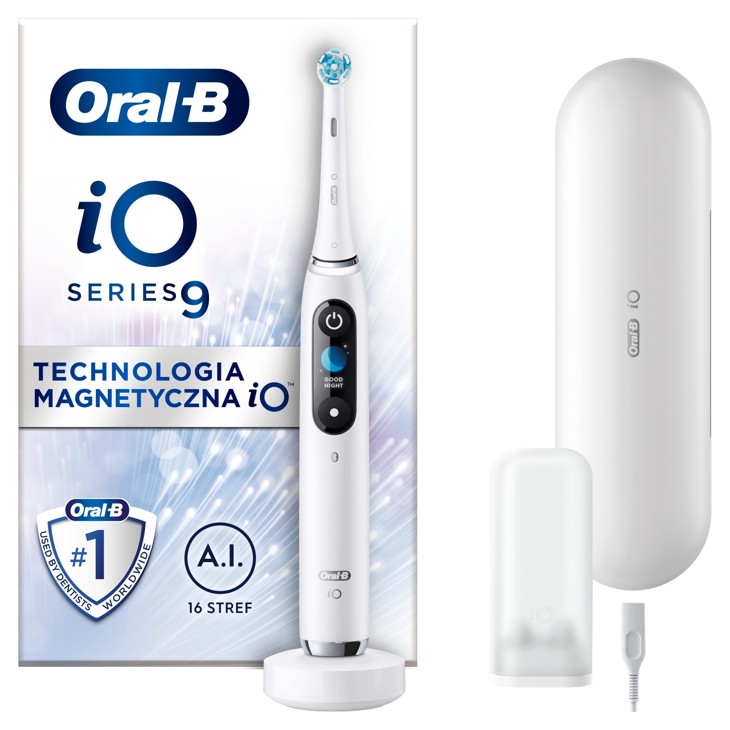 Szczoteczka Elektryczna Magnetyczna Oral-b Io Series 9 Biała Etui Ładujące