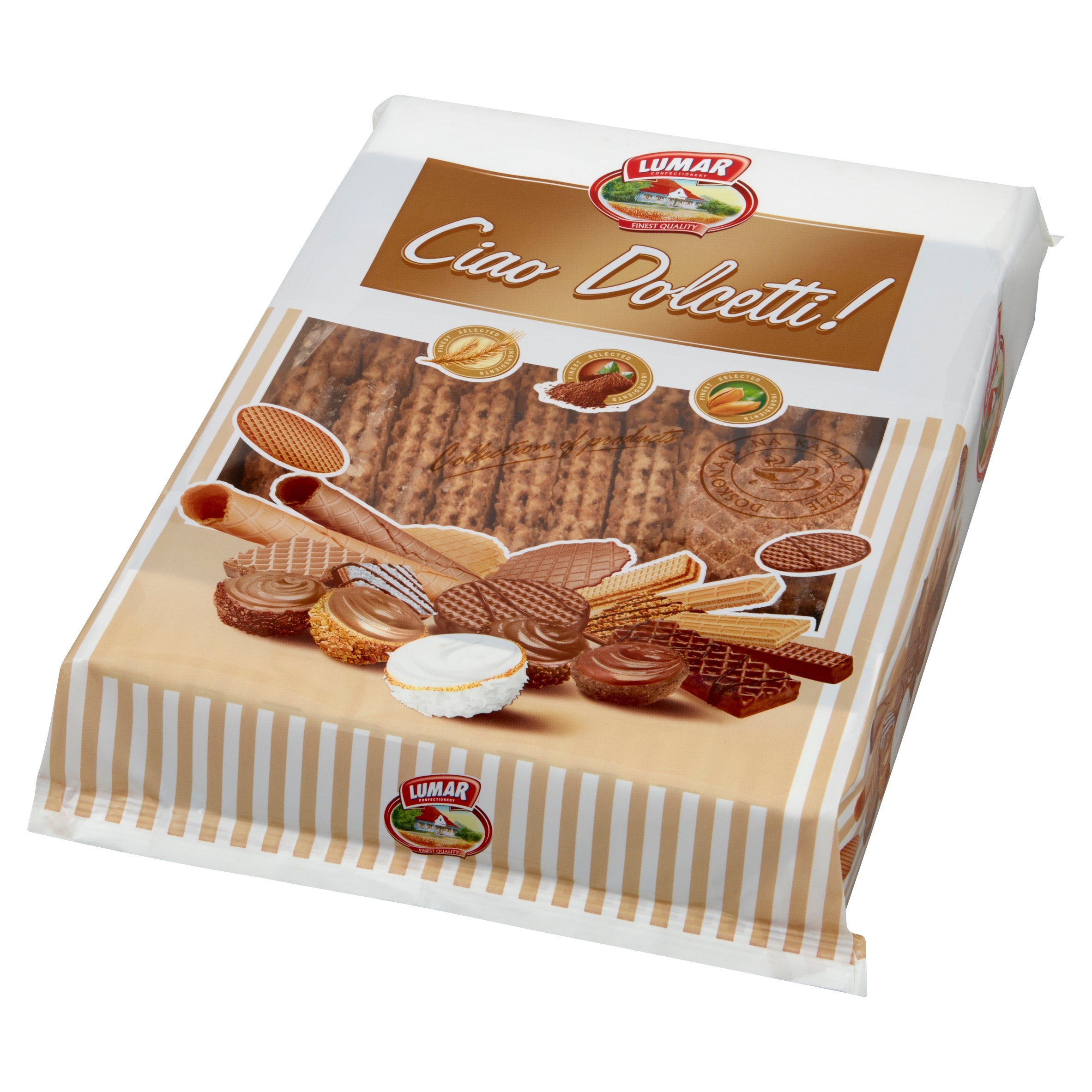 Levně 3x Lumar Chruper Oplatky s krémem a smetanovou příchutí 700 g