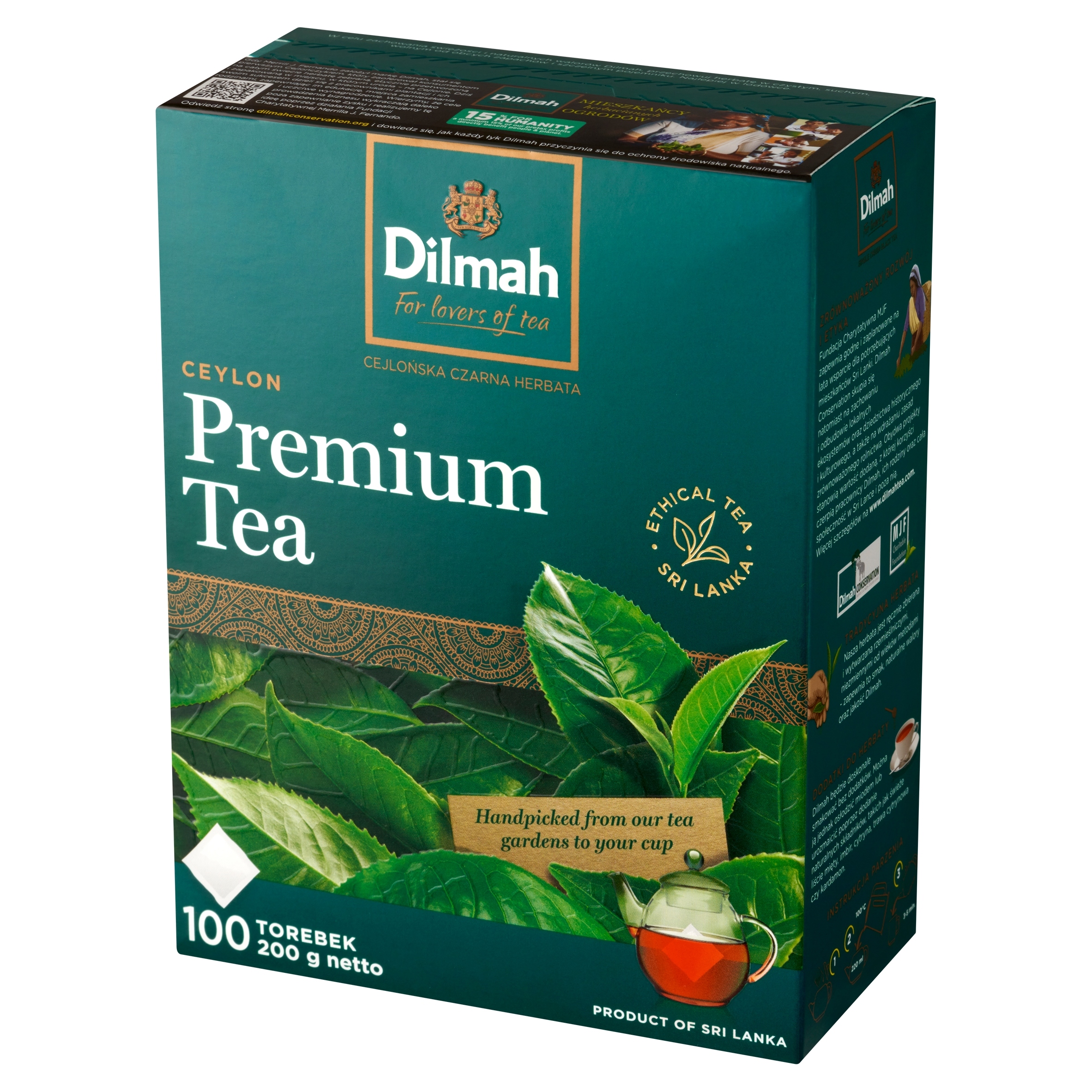 DILMAH PREMIUM TEA HERBATA CZARNA EKSPRESOWA Ceylon 100 torebek