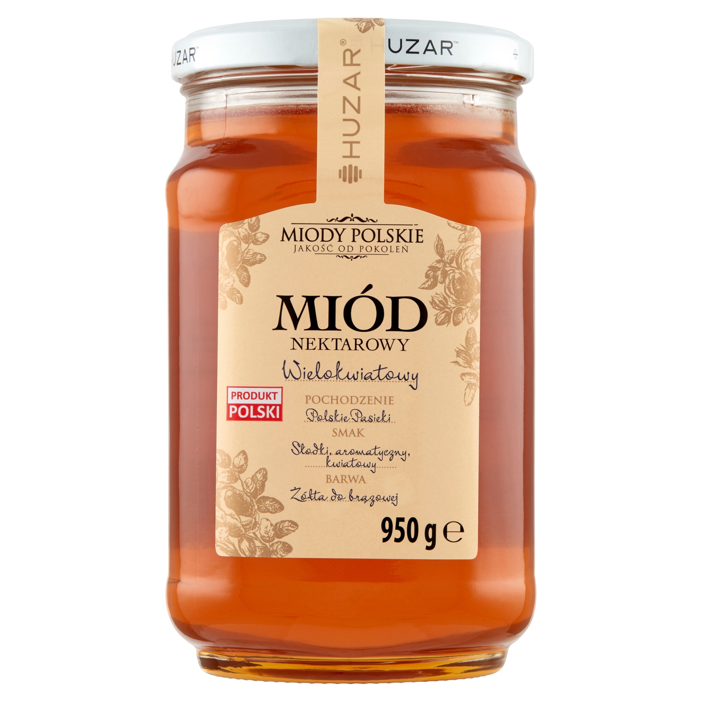 Levně Huzar Nektarový med mnohokvětý 950 g