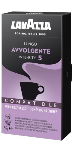 Капсулы для NESPRESSO LAVAZZA LUNGO Avvolgente 100 сорт кофе Арабика