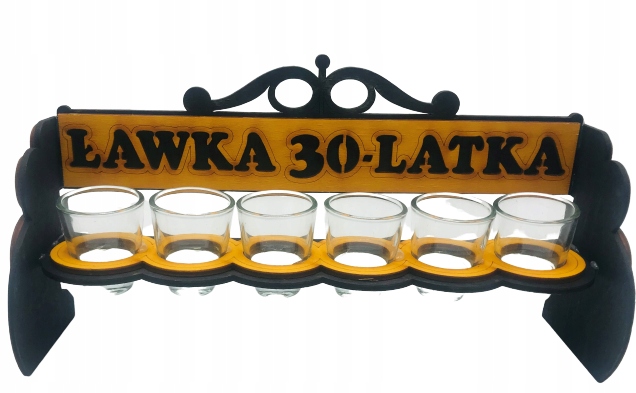 

Zestaw drewniany Ławka 6 kieliszków 18 30 40