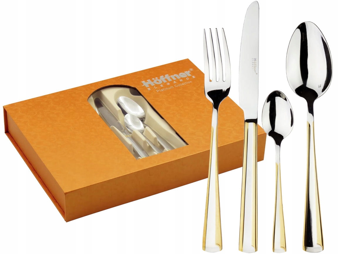 

Hoffner Sztućce Zestaw 24 Elem. Złote Paula 3050G