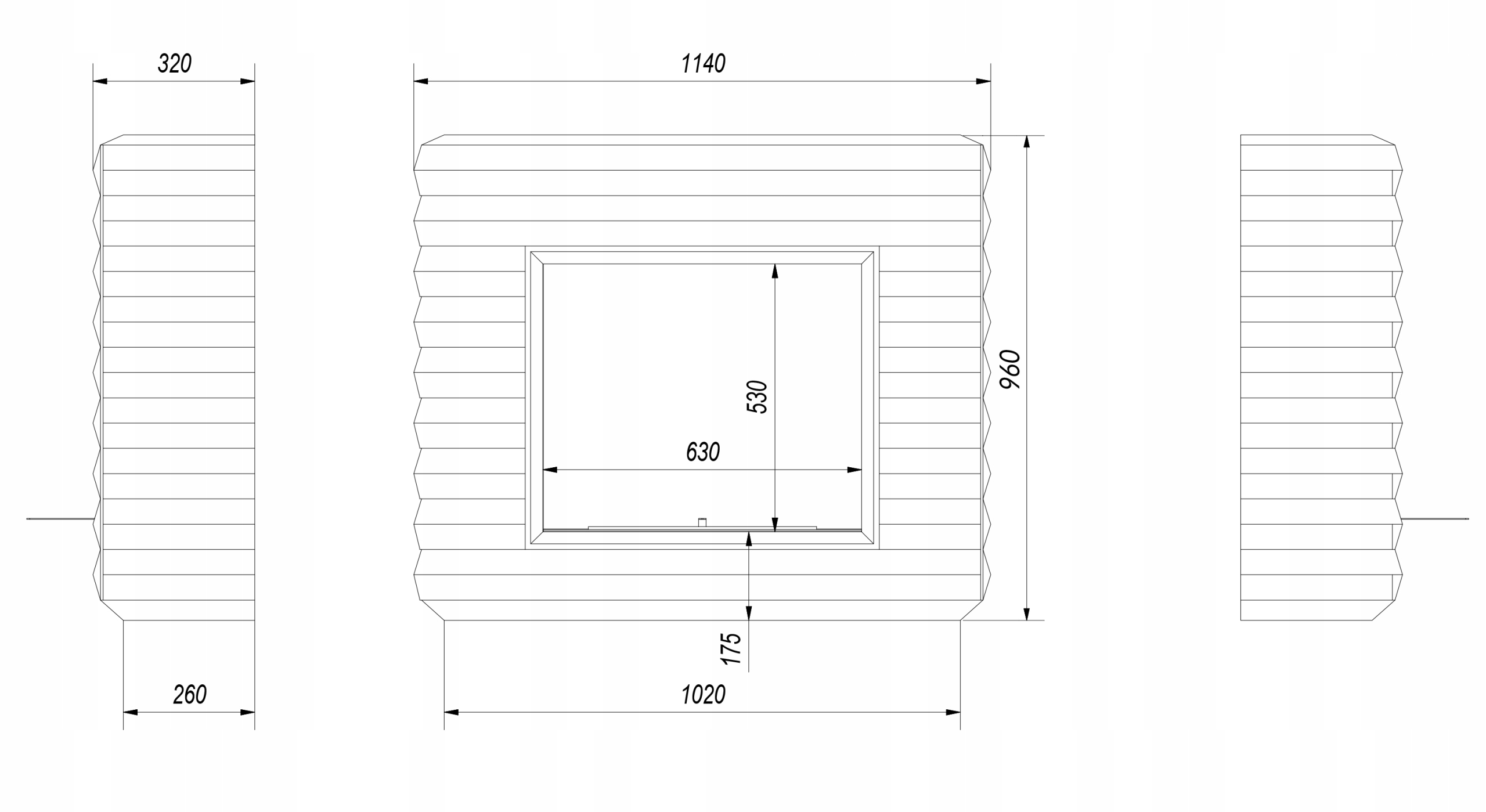 Biokominek bezdymny PINUS TUV + Kamyki Wysokość 96 cm