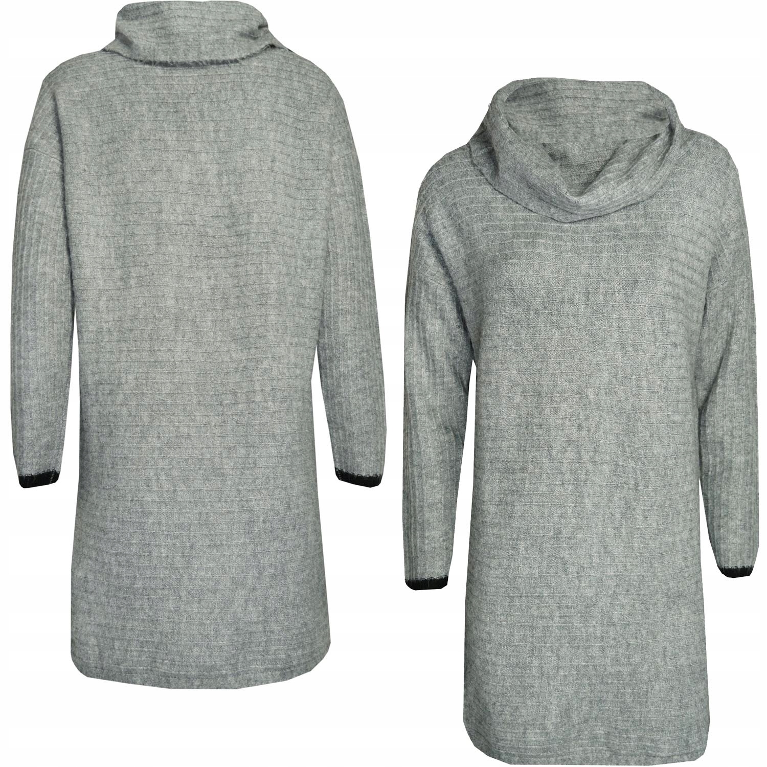 

Reserved Długi Szary Sweter Golf Wełna Alpaka M 38