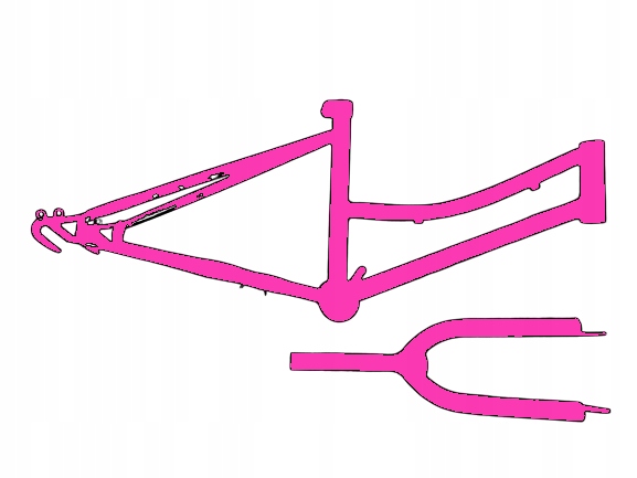 Rama rowerek 16" stal różowy 30080