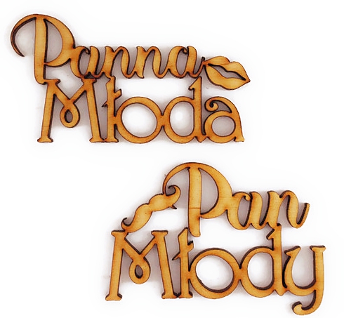 

Dekor Panna Młoda Pan Młody Ślub 70 x 49,5mm WS092