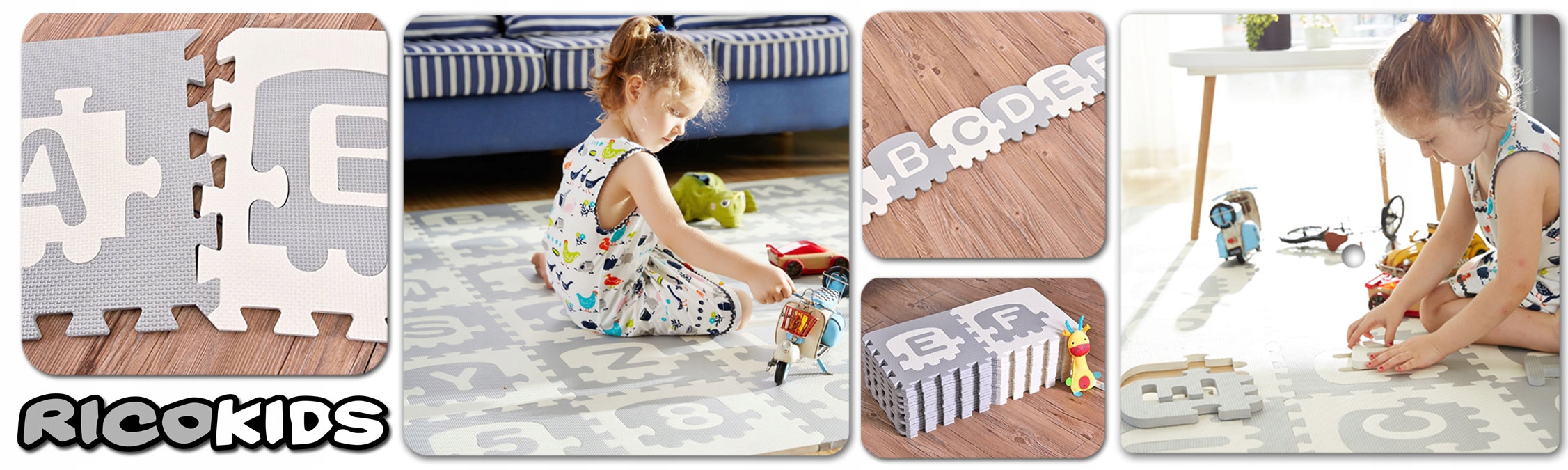 DUŻA MATA PIANKOWA PUZZLE PIANKOWE 60x60 cm 4 szt. Bohater brak