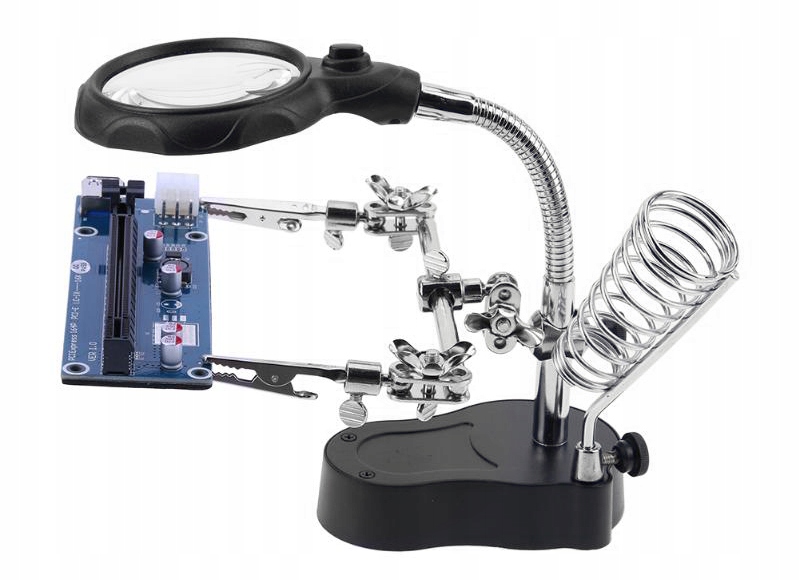 Zestaw Trzecia Ręka do Lutowania Lupa Uchwyt + LED Marka Inna