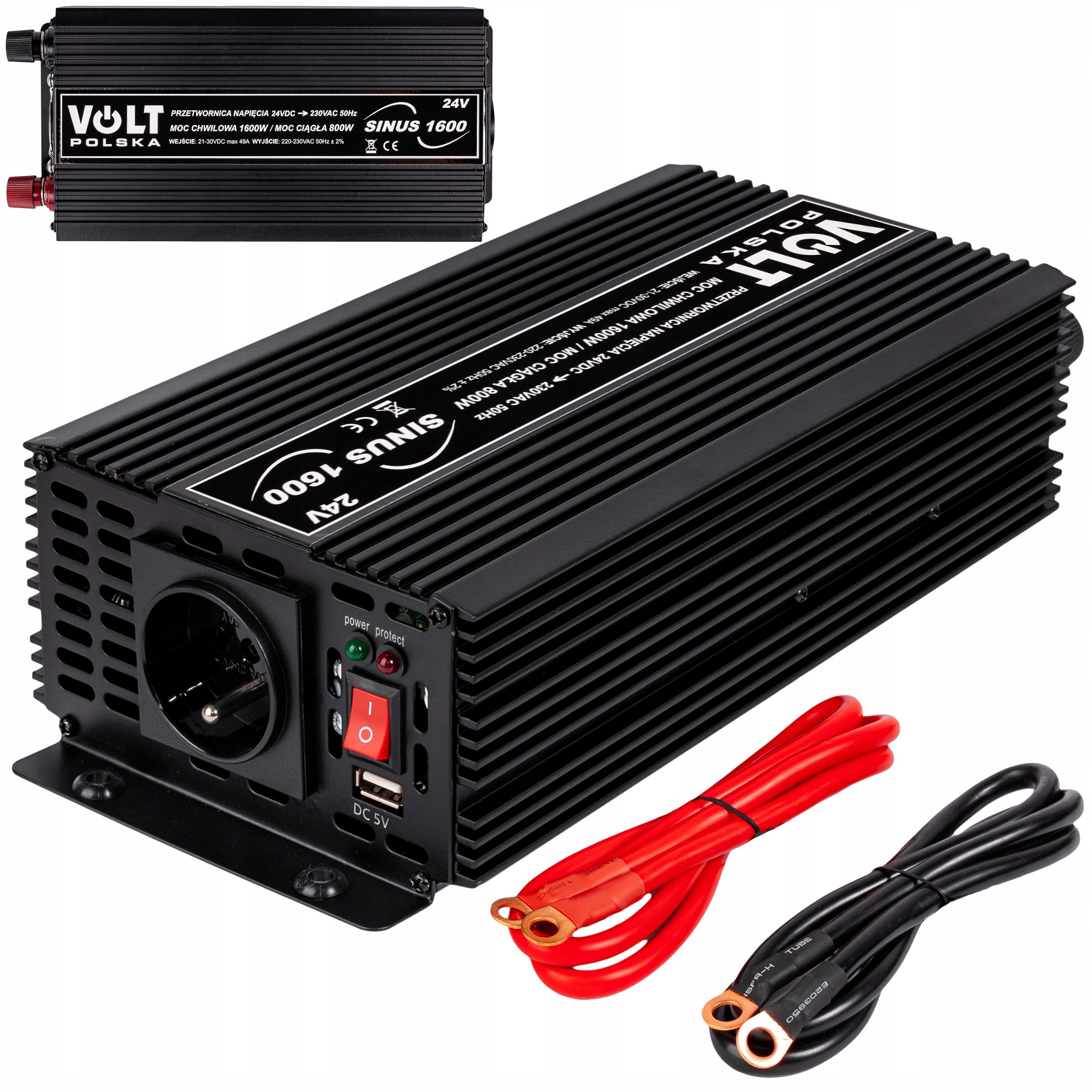 

Przetwornica Prądu Napięcia Sinus 24V 230V 1600W