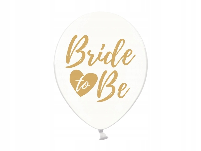 

Balony Przezroczyste Bride to Be Złote 30cm 1 szt.