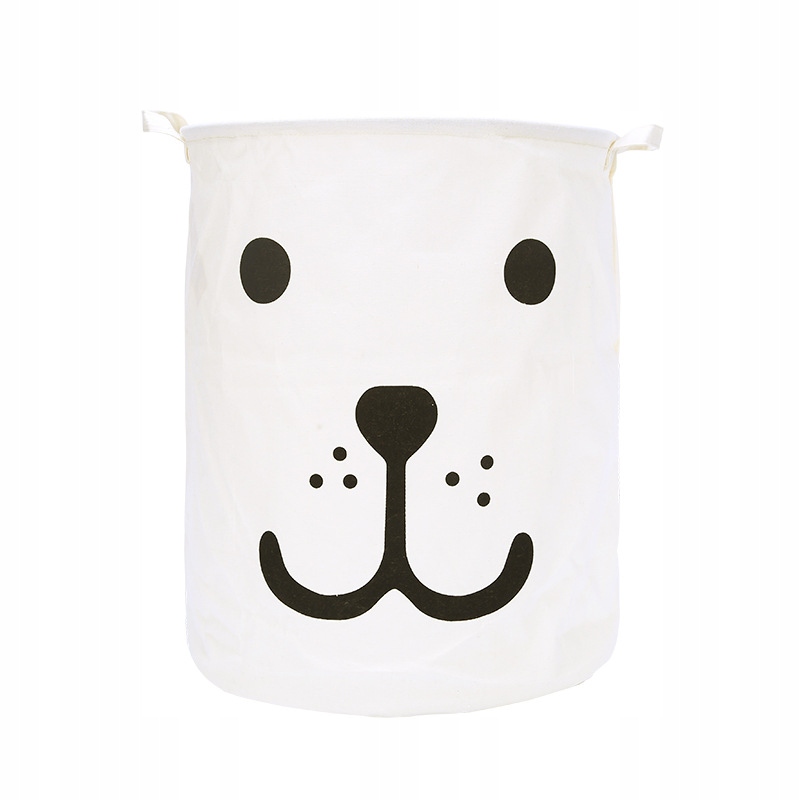 КОНТЕЙНЕР КОРЗИНА МЕШОК ДЛЯ ИГРУШЕК УЗОР МИШКА УЛЫБКА