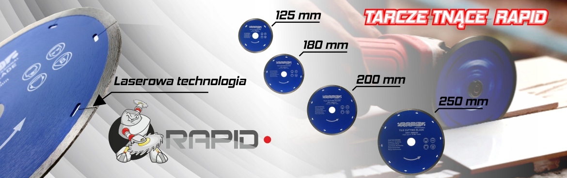 Tarcza diamentowa 180 RAPID płytki gres ceramika Rodzaj tarczy tnąca