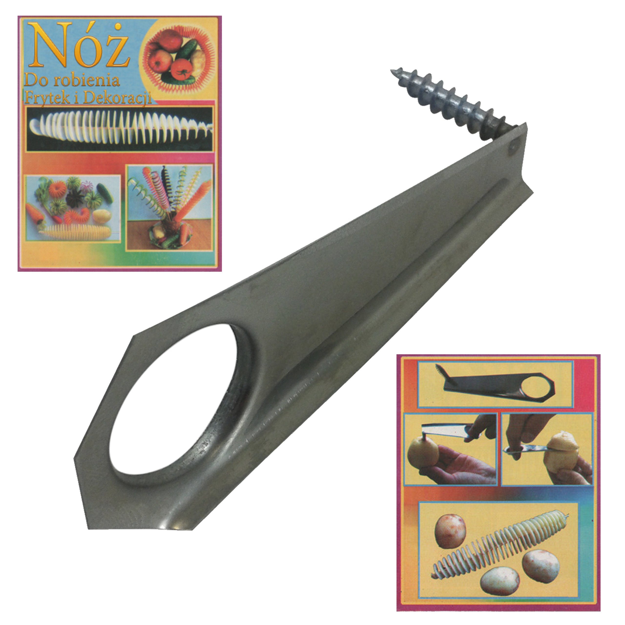 NÓŻ DO SPIRALNYCH FRYTEK DEKORACJA CARVING OZDOBA Kod producenta 039-98ym