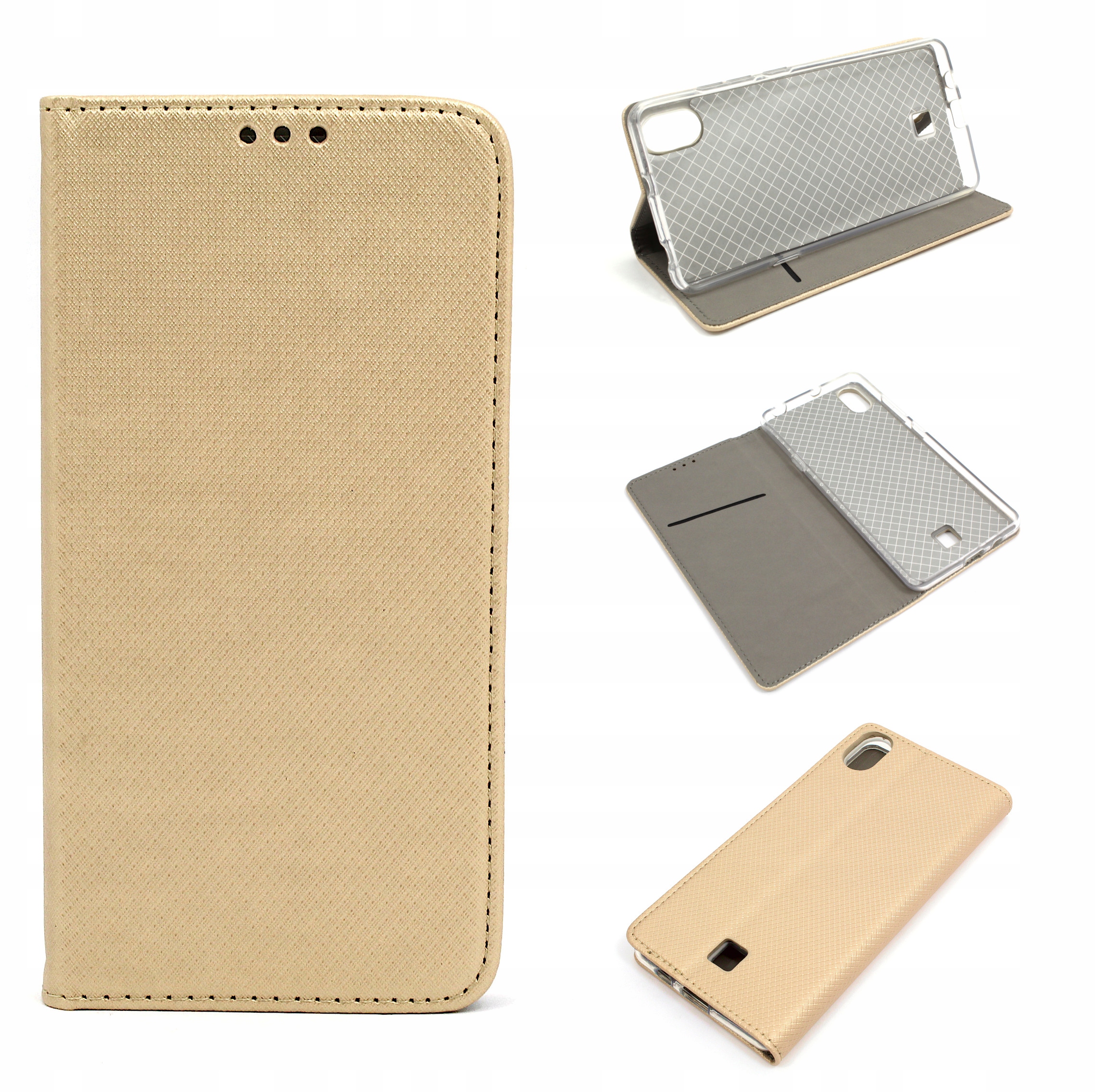 

Etui Magnet Na Bok do Lg K20 LMX120EMW złoty
