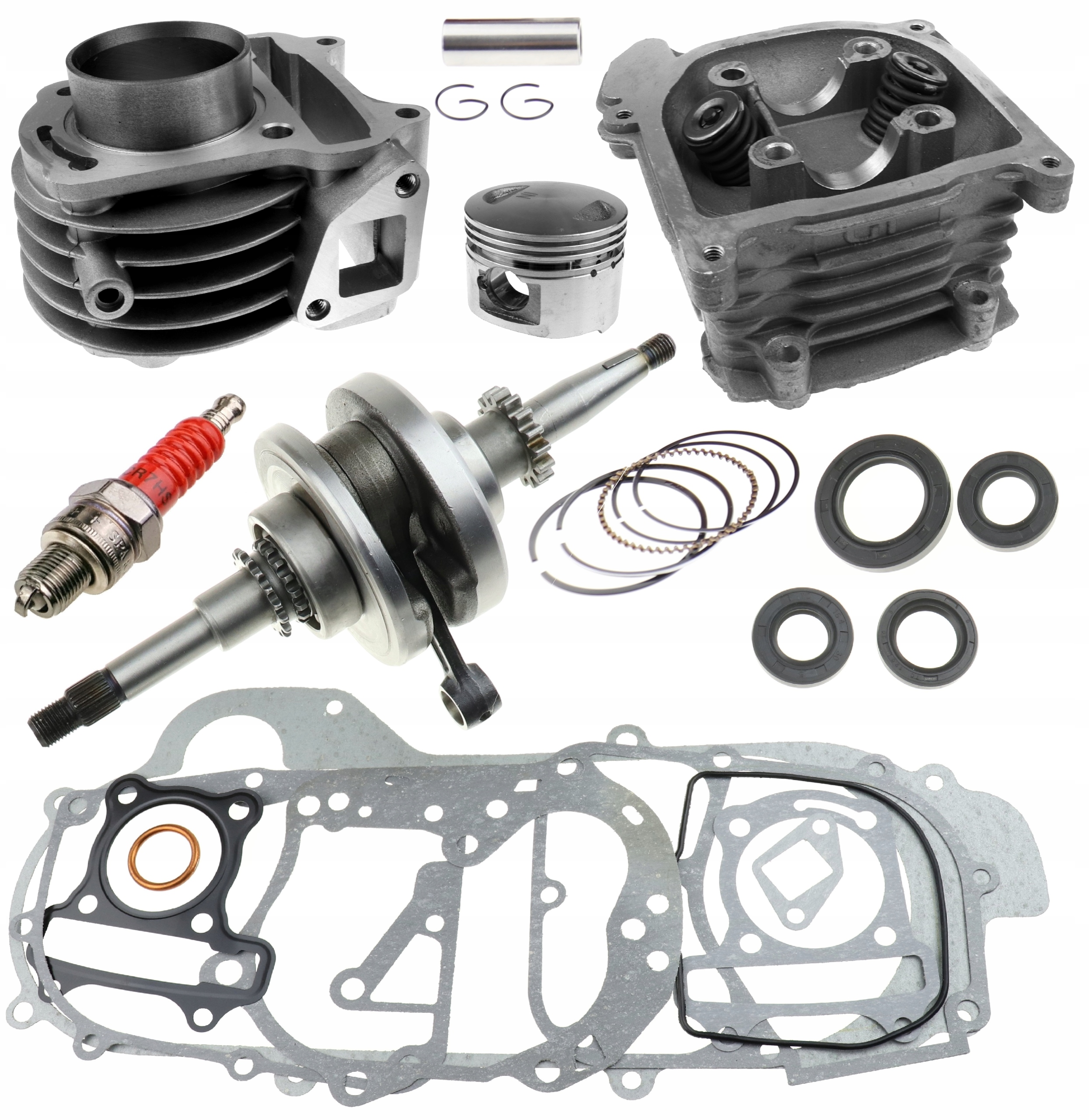 

Skuter 4T GY6 50 Cylinder Głowica Wał Uszczelki Zi