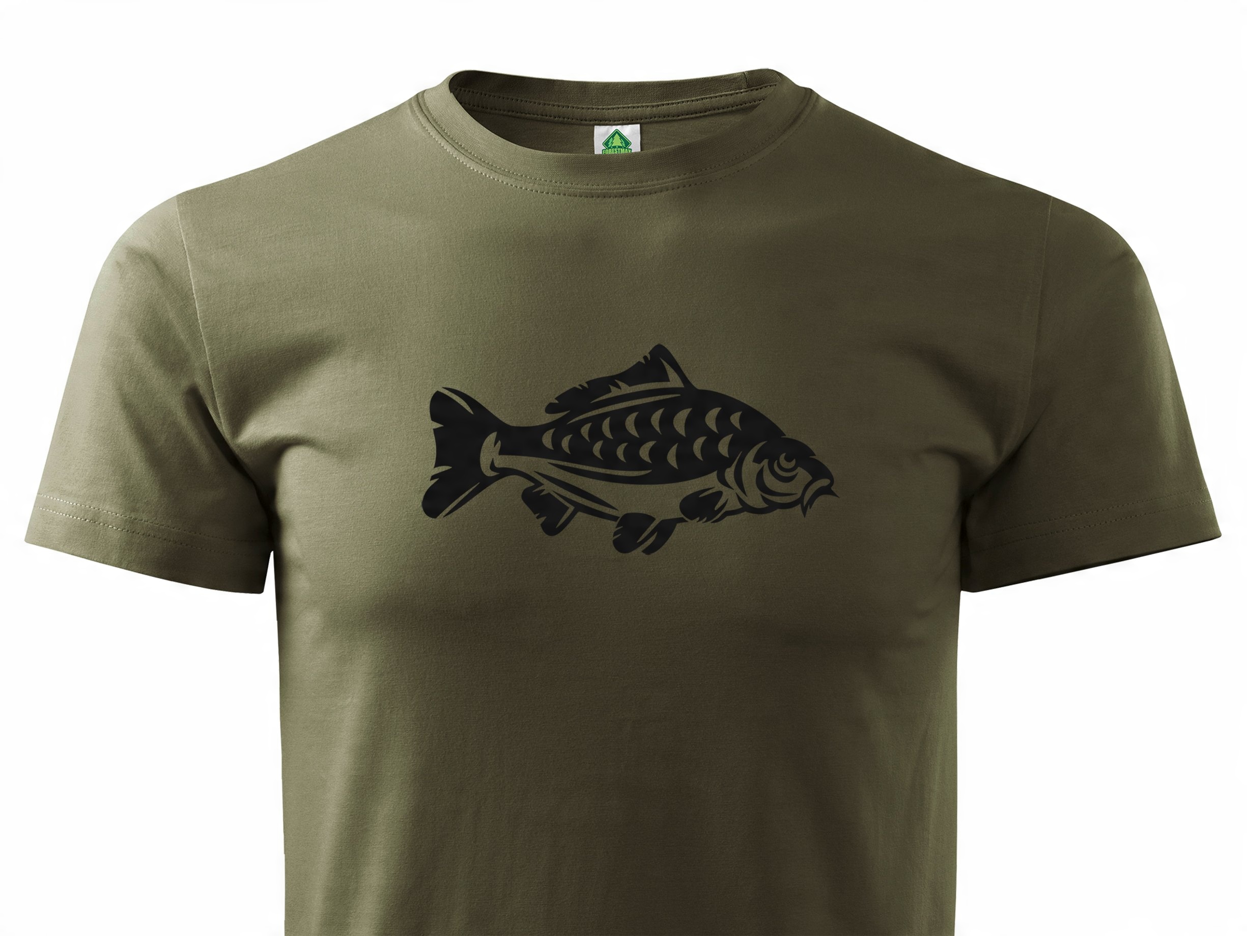 

Bawełniana Koszulka T-shirt Wędkarski Nadruk Karp