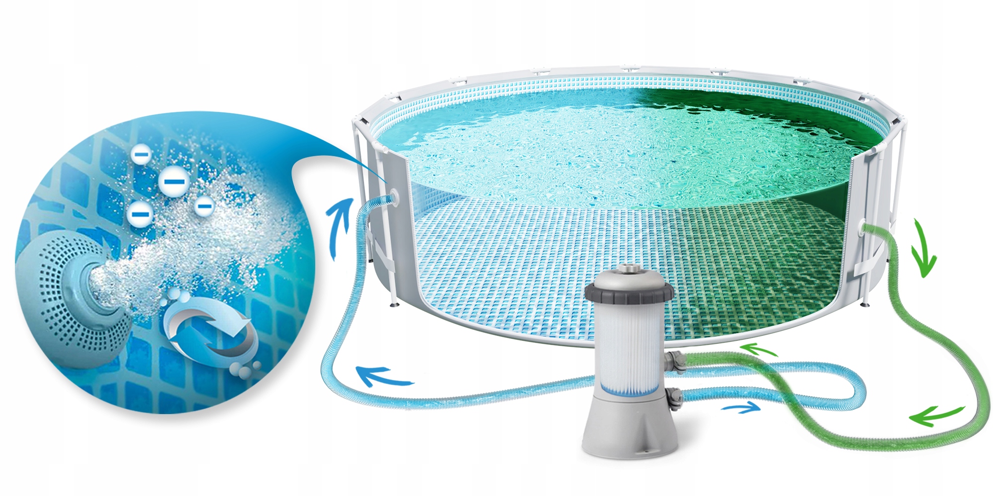 Basen ogrodowy stelażowy 457x107 INTEX ZESTAW 21w1 Marka Intex