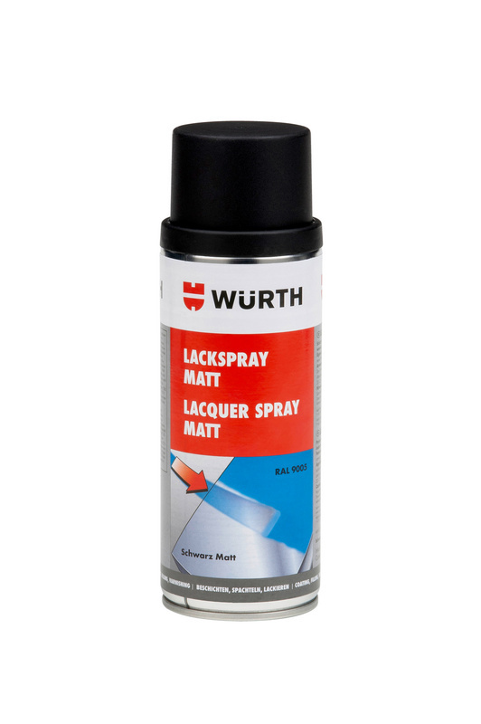 Würth Spray Lakier Czarny Mat 400ml Ral 9005