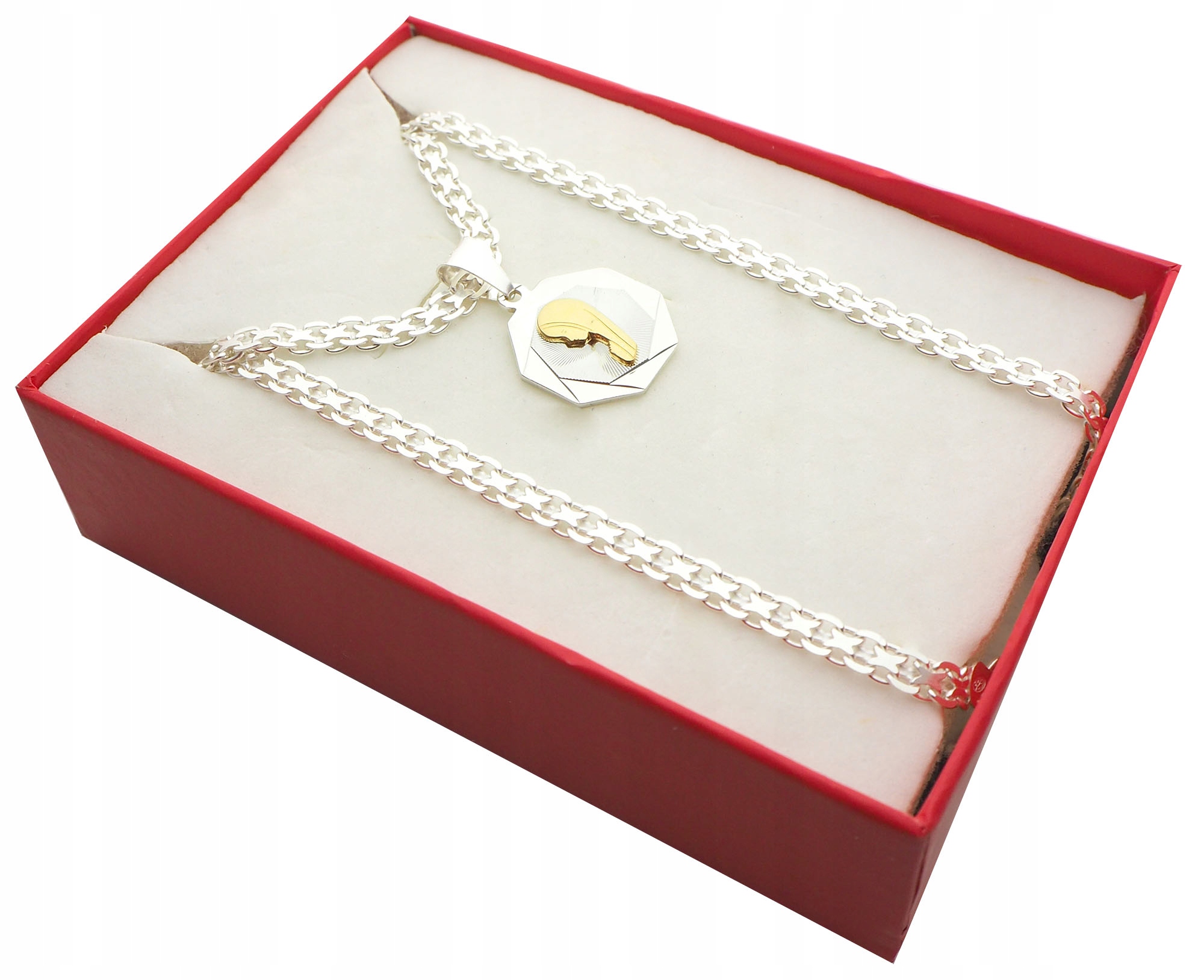 

Srebrny Łańcuszek z Medalkiem Matki Boskiej