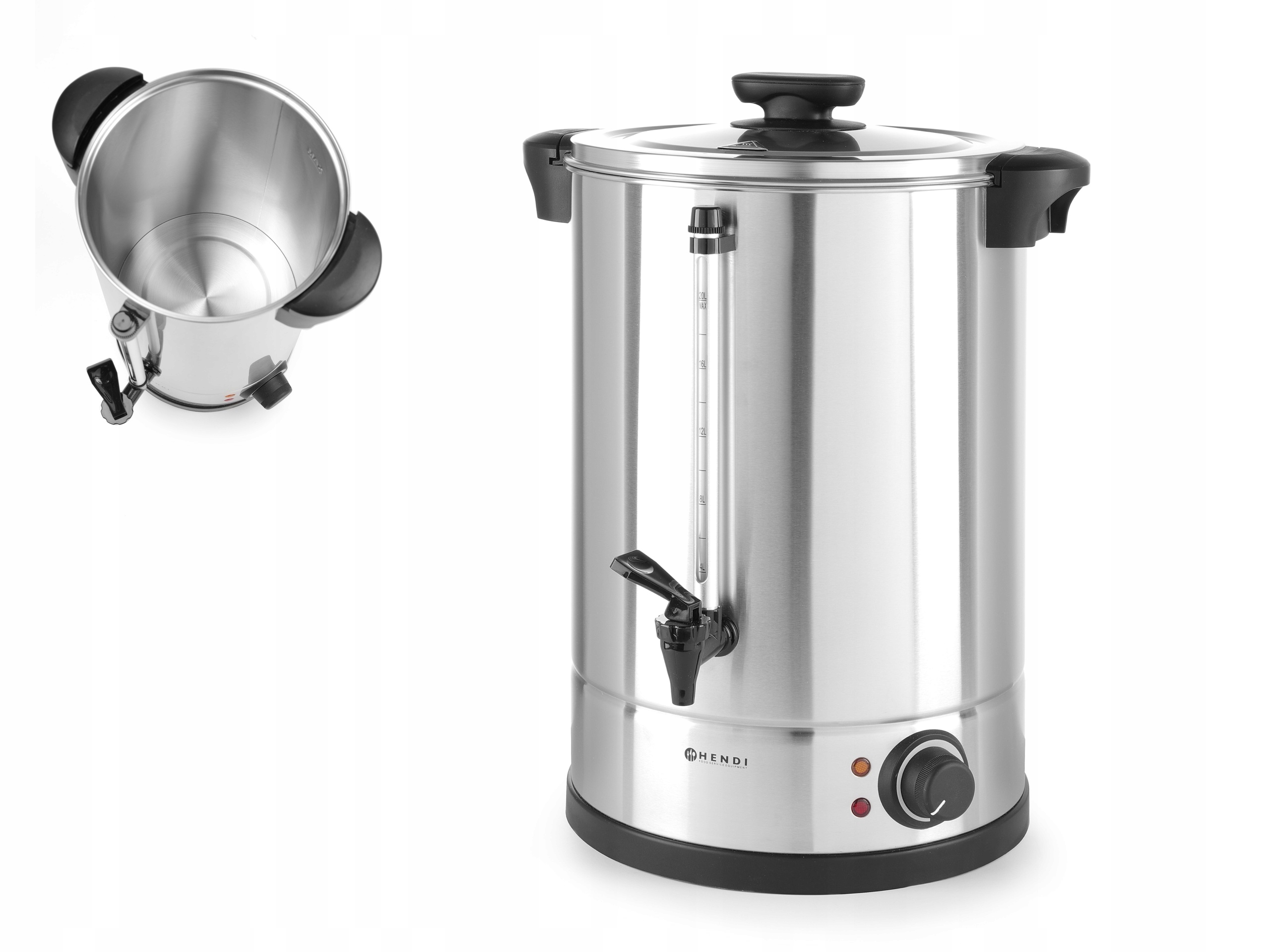 Varná Konvice Na Nápoje 20 L Inox Hendi 2500 W Gastronomická S Víkem Typu Twist-lock