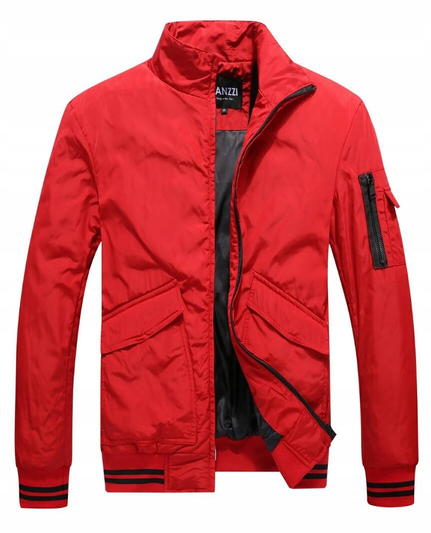 Pánská Červená Přechodová Zateplená Bunda Na Stahovacím Pásku: 3XL