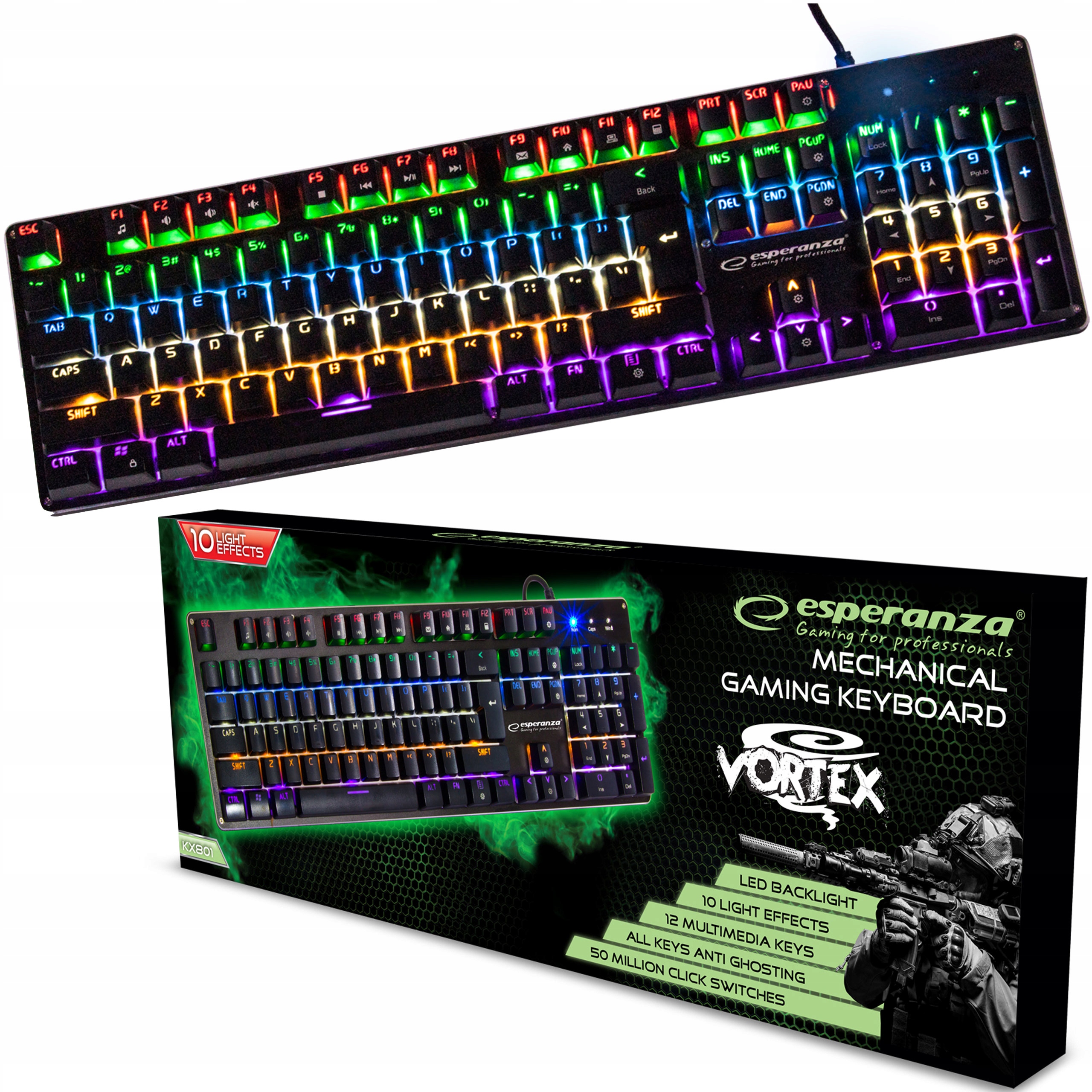 

Klawiatura Mechaniczna Podświetlana Gamingowa Rgb