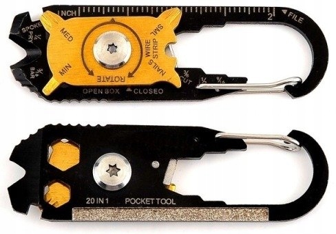 Multitool Edc Karabińczyk Do Kluczy Stalowy 20x1