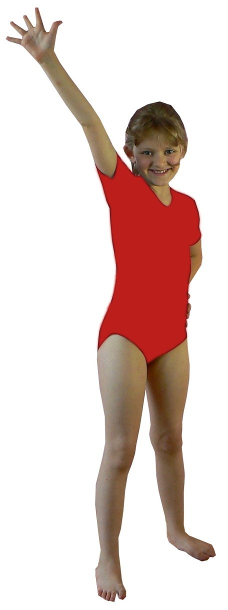 

6003_BODY Gimnastyczne rękaw kr rozm 152 red