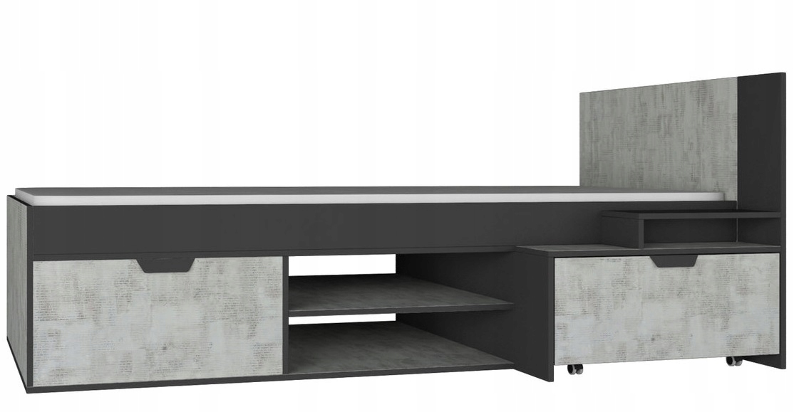 łóżko młodzieżowe stolik pojedyncze dzieci Nano 13