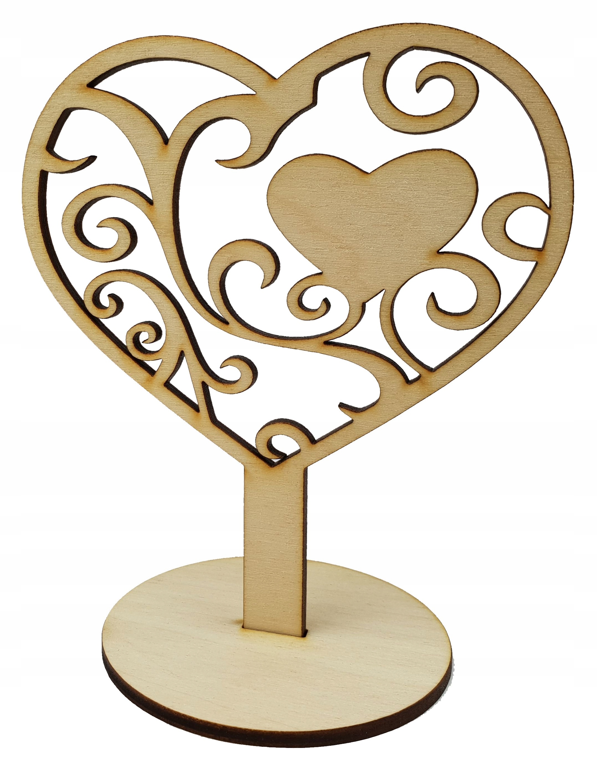 

Serce na podstawce decoupage do ozdoby wz.5
