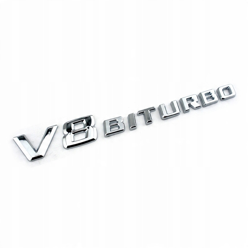 

Emblemat znaczek V8 Biturbo Chrom 3D Olsztyn